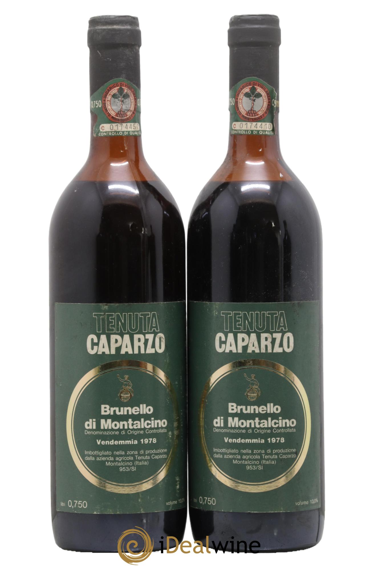 Brunello di Montalcino DOCG Tenuta Carpazo 1978 - Lotto di 2 bottiglie - 0