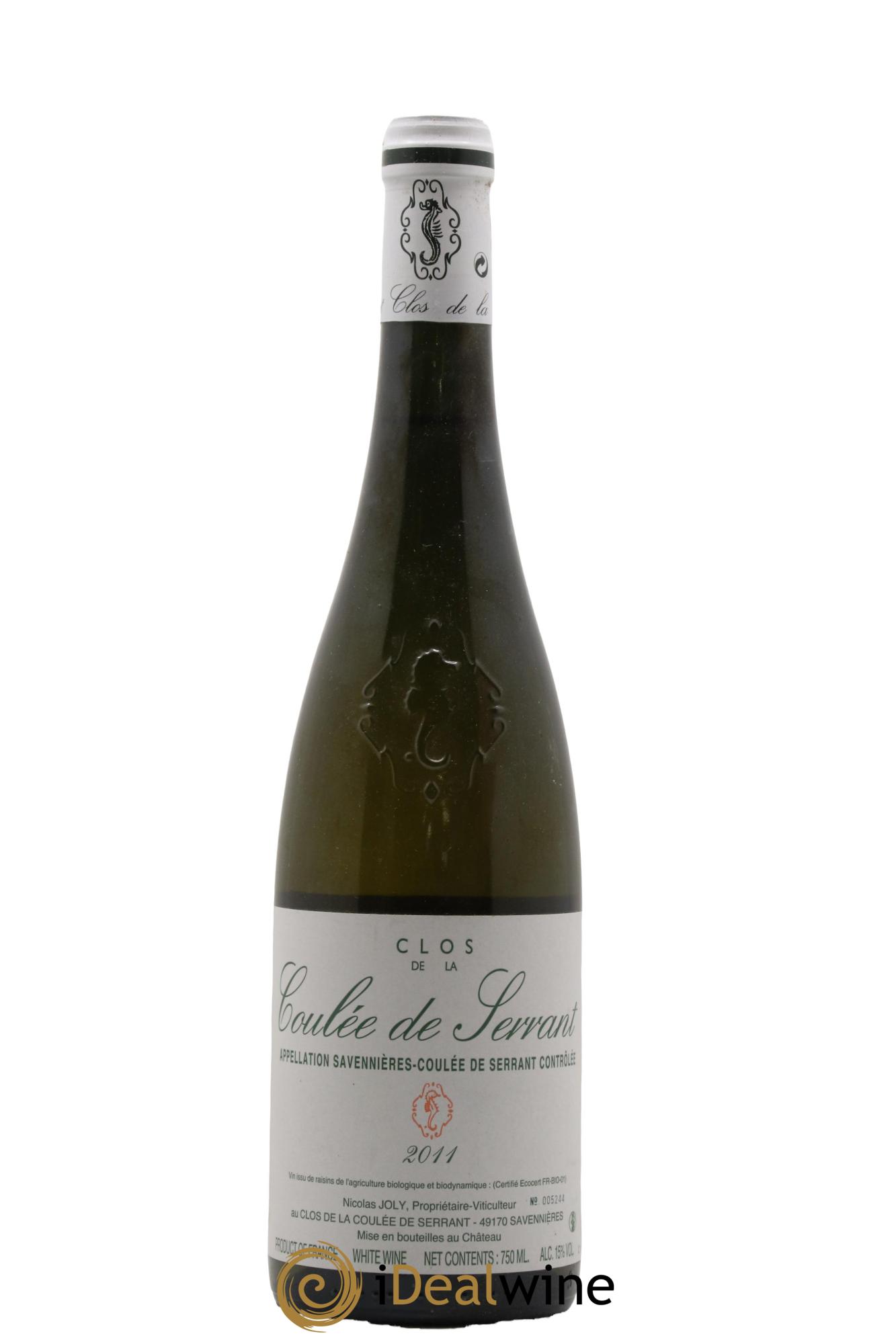 Savennières Clos de la Coulée de Serrant Vignobles de la Coulée de Serrant - Nicolas Joly 2011 - Lot of 1 bottle - 0