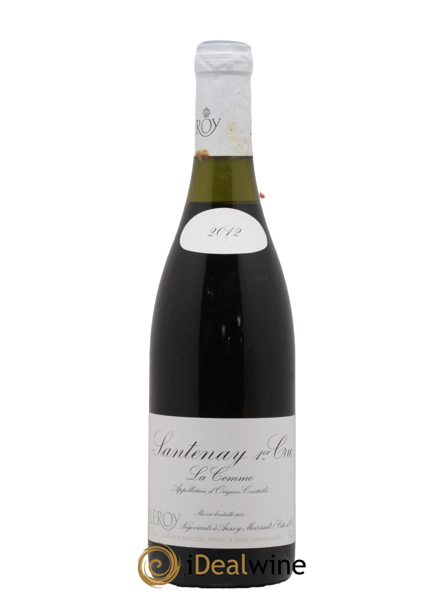 Santenay 1er Cru La Comme Leroy SA 2012 - Lot of 1 bottle - 0