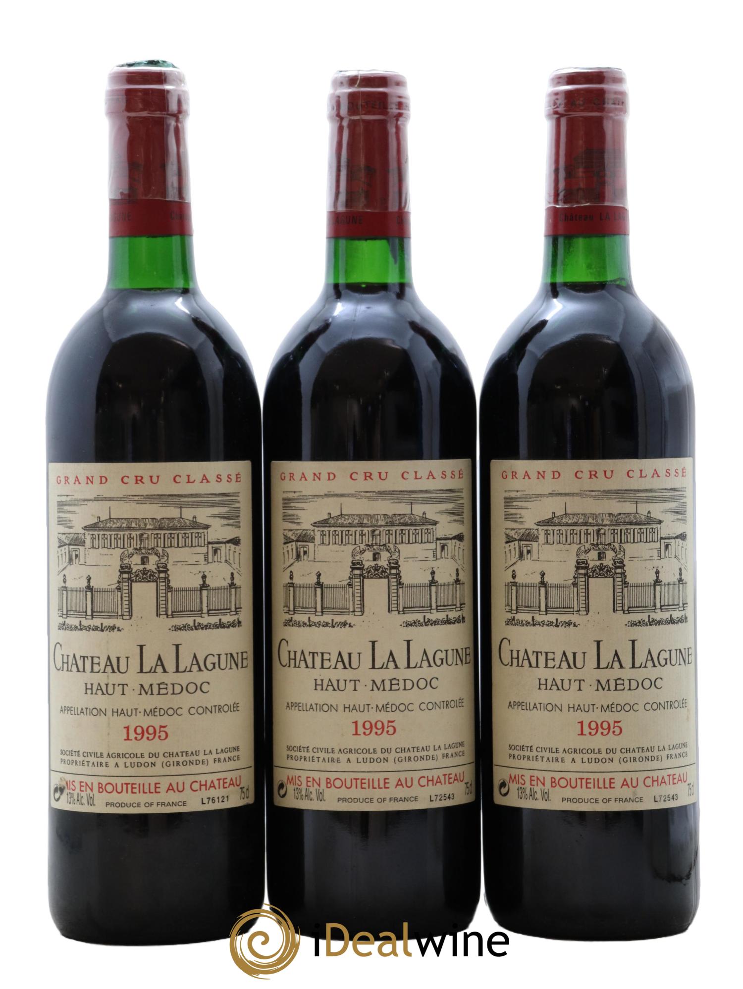 Château la Lagune 3ème Grand Cru Classé 1995 - Lotto di 3 bottiglie - 0