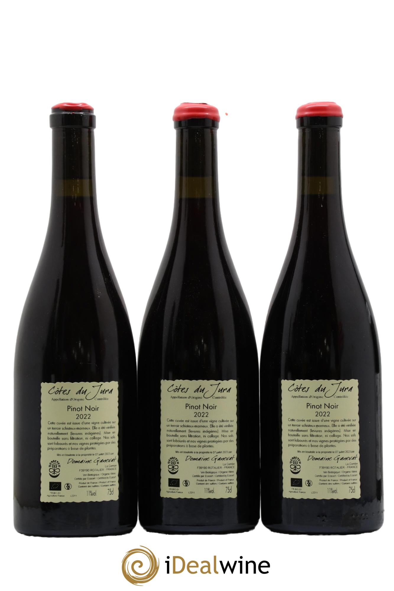 Côtes du Jura Pinot Noir En Billat  Jean-François Ganevat (Domaine) 2022 - Lot of 3 bottles - 1