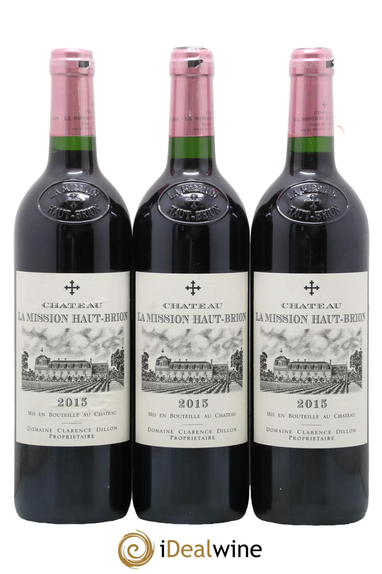 Château la Mission Haut-Brion Cru Classé de Graves 2015 - Posten von 3 Flaschen - 0