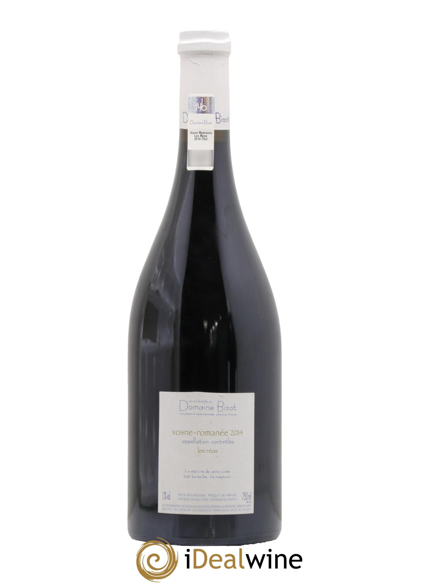 Vosne-Romanée Les Réas Bizot (Domaine)  2014 - Lot de 1 bouteille - 1