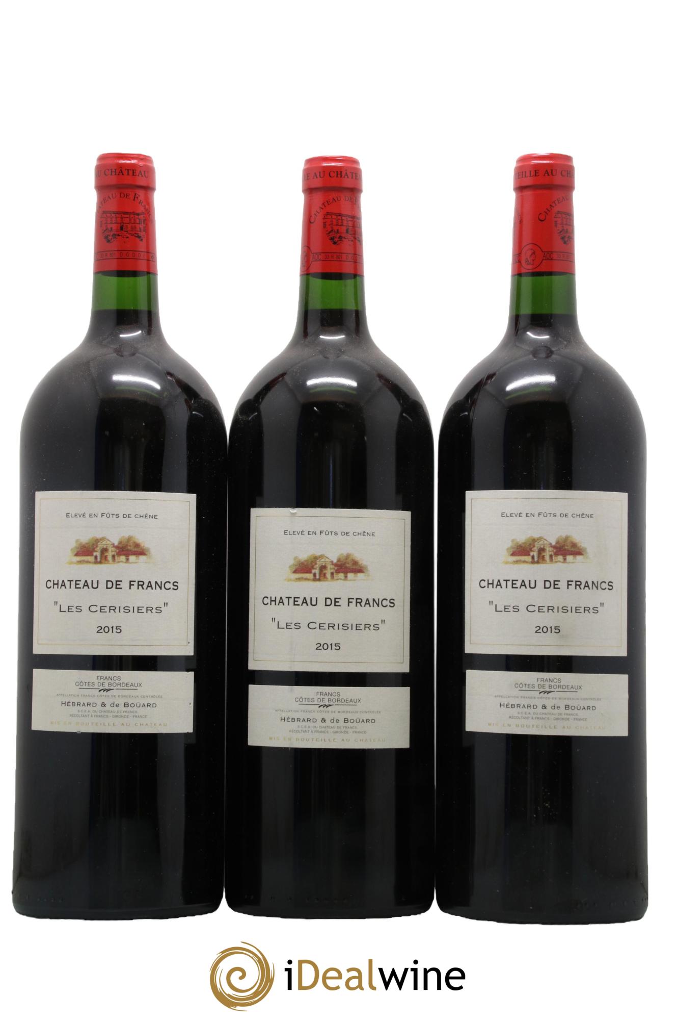 Château de Francs - Les Cerisiers 2015 - Lot of 3 magnums - 0