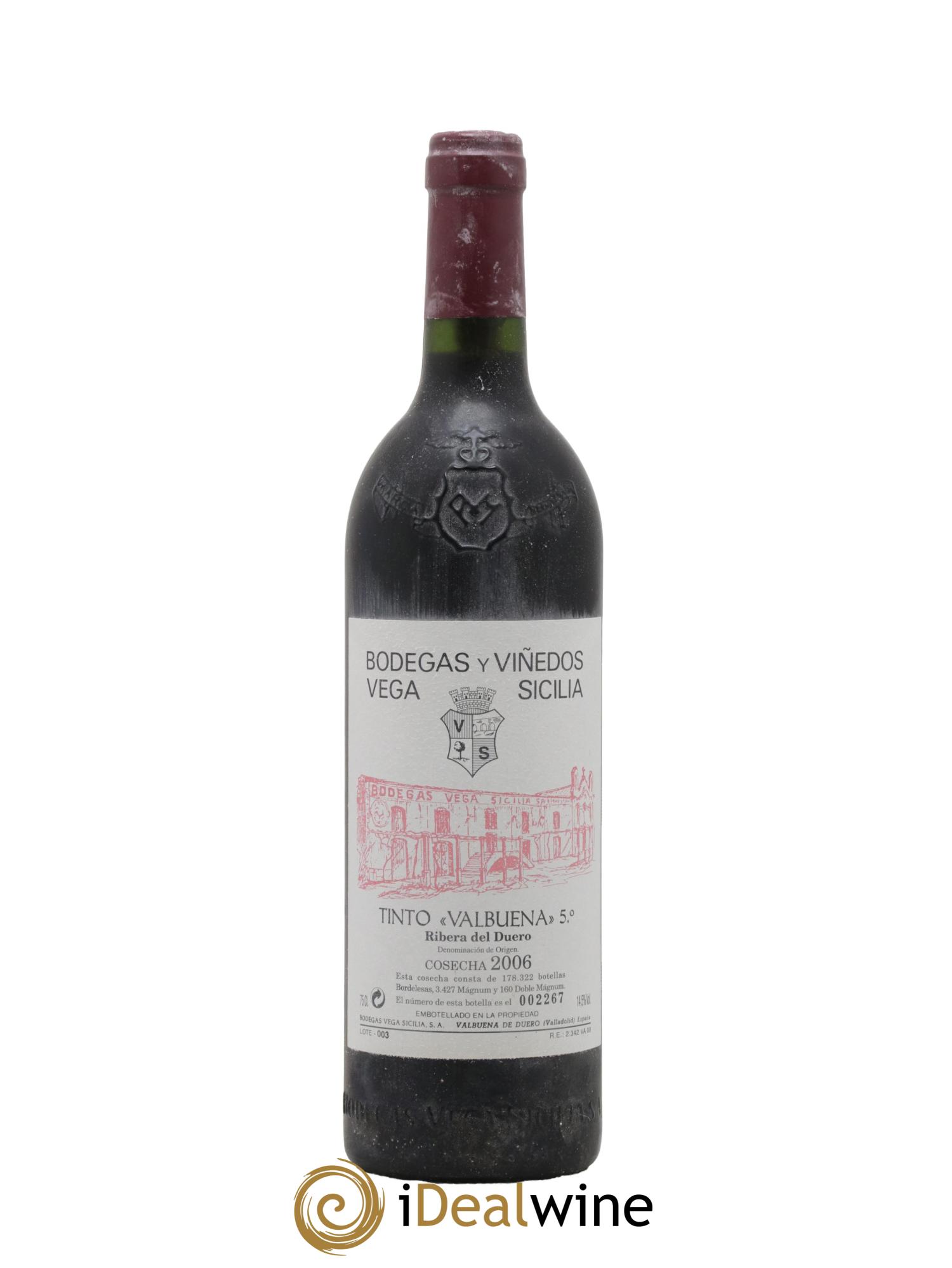 Ribera Del Duero DO Vega Sicilia Valbuena 5 ano Famille Alvarez 2006 - Lotto di 1 bottiglia - 0