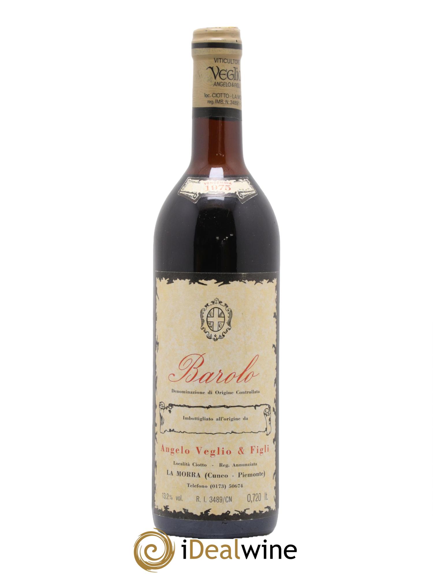 Barolo DOCG Angelo Veglio 1975 - Lot de 1 bouteille - 0