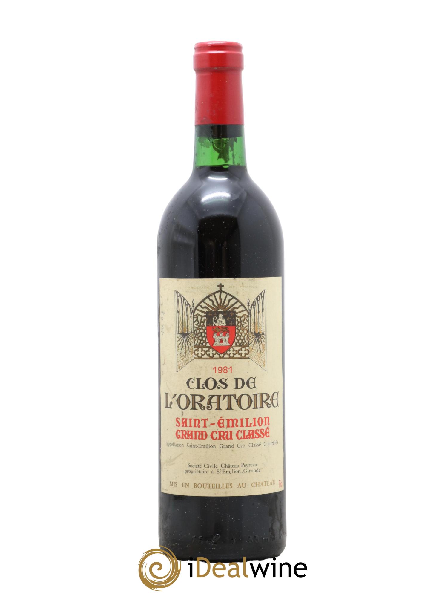 Clos de l'Oratoire Grand Cru Classé 1981 - Lot of 1 bottle - 0