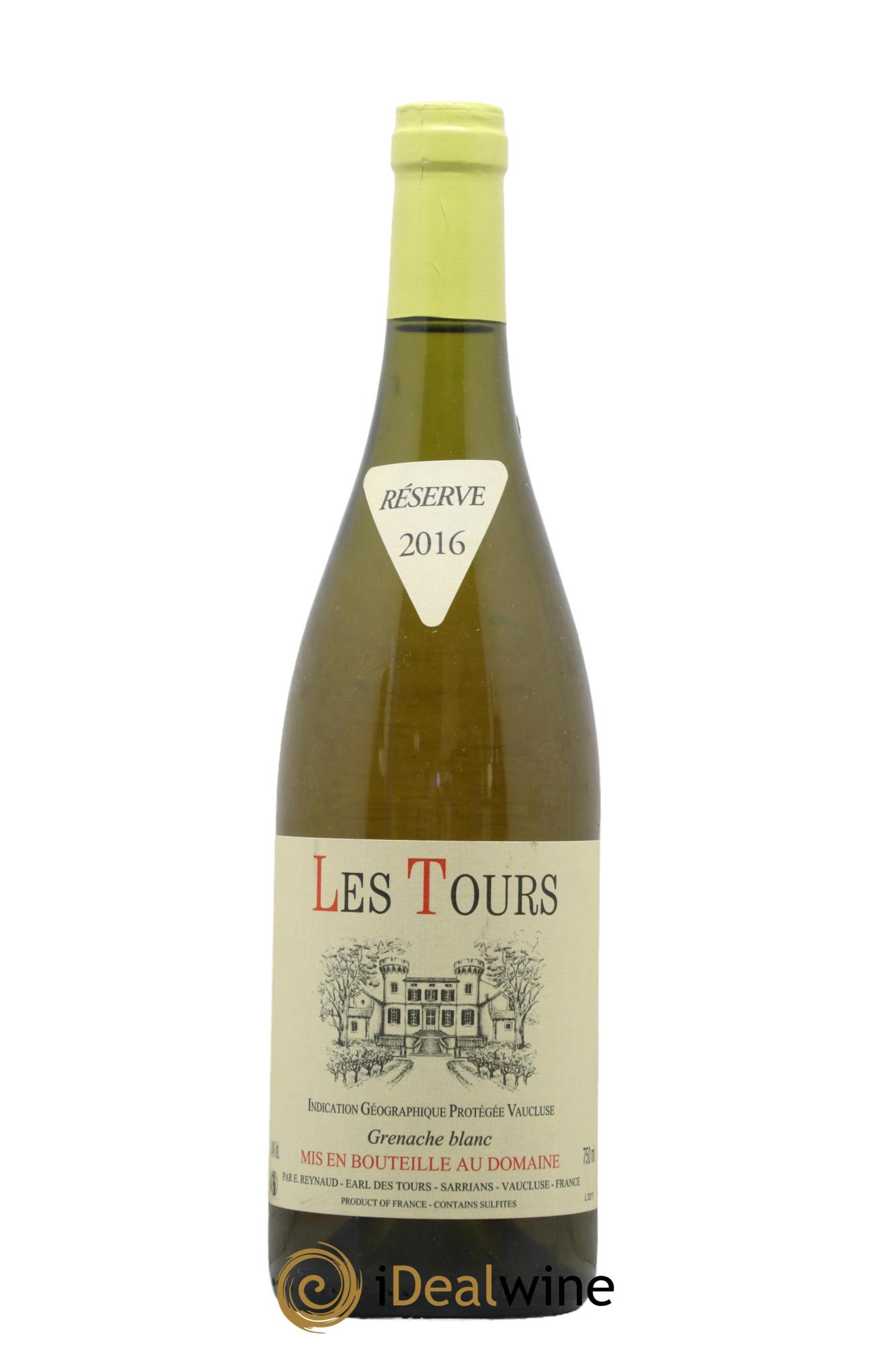 IGP Vaucluse (Vin de Pays de Vaucluse) Les Tours Grenache Blanc Emmanuel Reynaud 2016 - Lotto di 1 bottiglia - 0