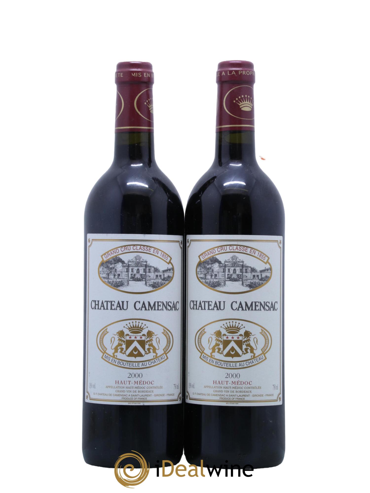 Château Camensac 5ème Grand Cru Classé  2000 - Lot of 2 bottles - 0