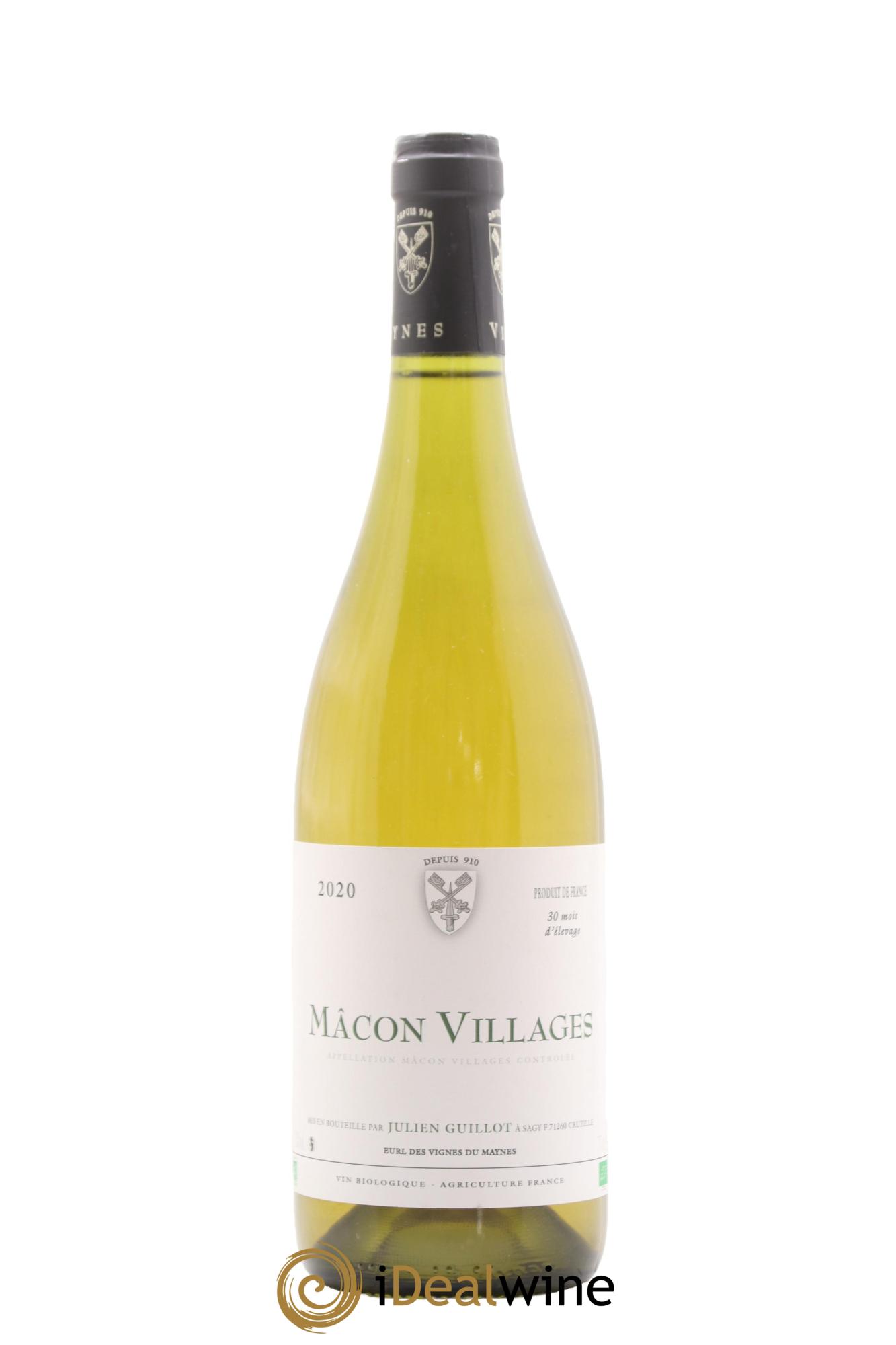 Mâcon Villages  20 mois sur lie  Les Vignes du Maynes  2019 - Lot de 1 bouteille - 0