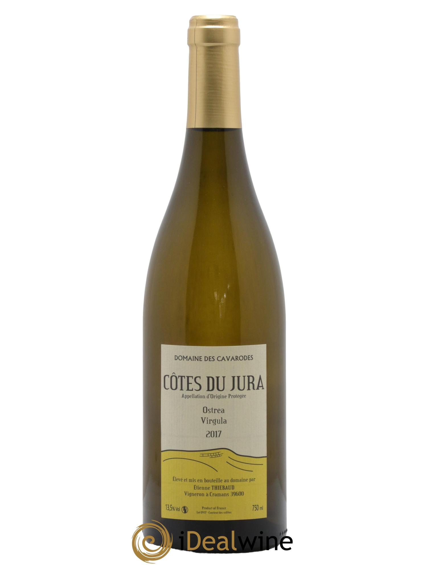 Côtes du Jura Ostrea Virgula Cavarodes (Domaine des) - Etienne Thiébaud 2017 - Lot de 1 bouteille - 0