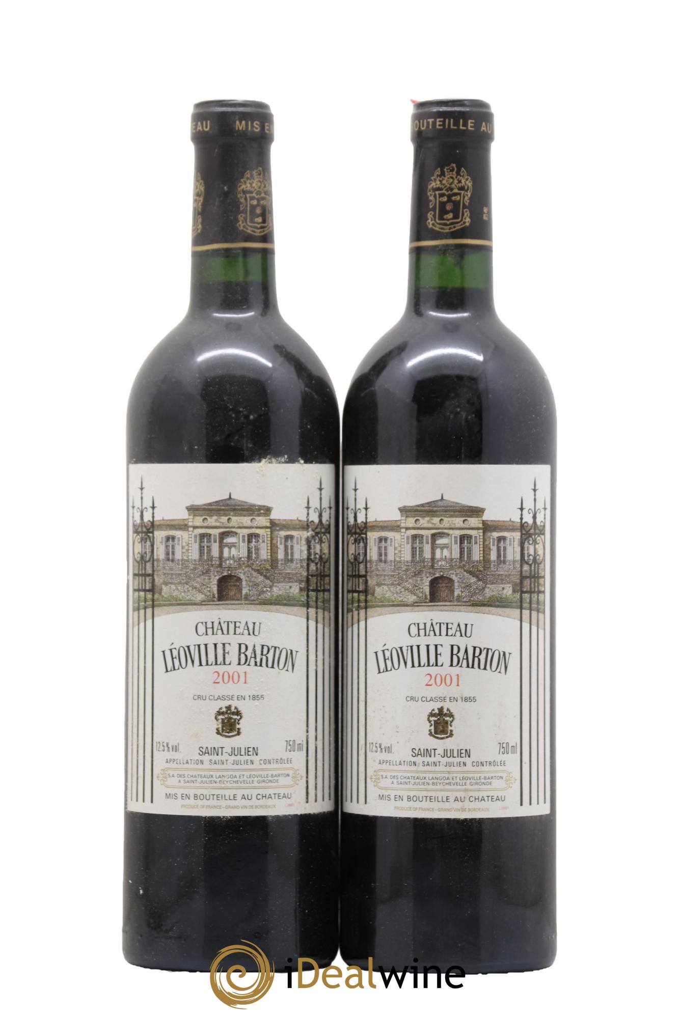 Château Léoville Barton 2ème Grand Cru Classé 2001 - Lot of 2 bottles - 0