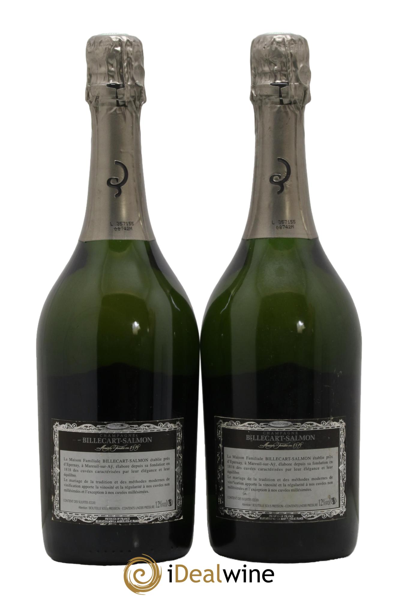 Brut Nicolas François Billecart Billecart-Salmon 2000 - Lot of 2 bottles - 1