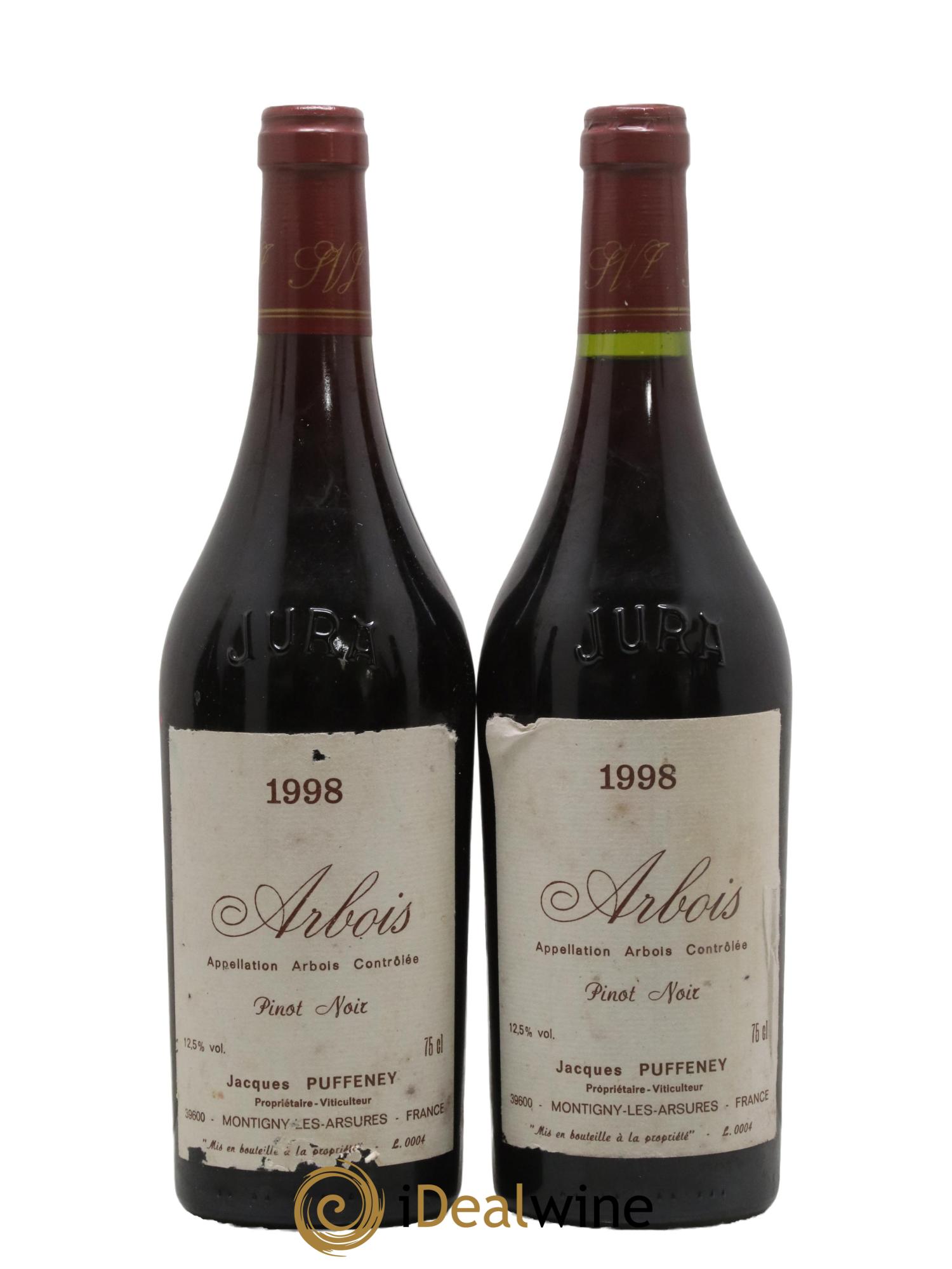 Arbois Pinot Noir Jacques Puffeney 1998 - Lotto di 2 bottiglie - 0