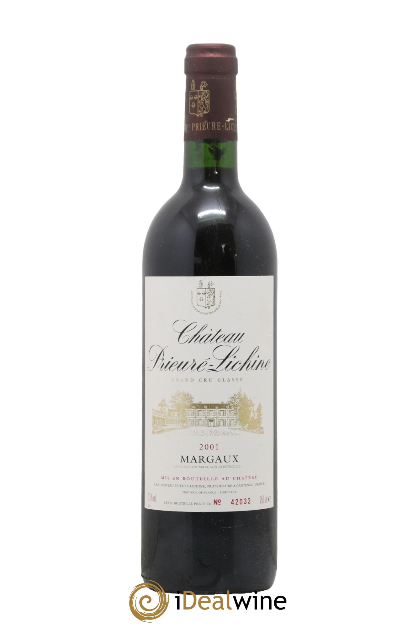 Château Prieuré Lichine 4ème Grand Cru Classé 2001 - Posten von 1 Flasche - 0