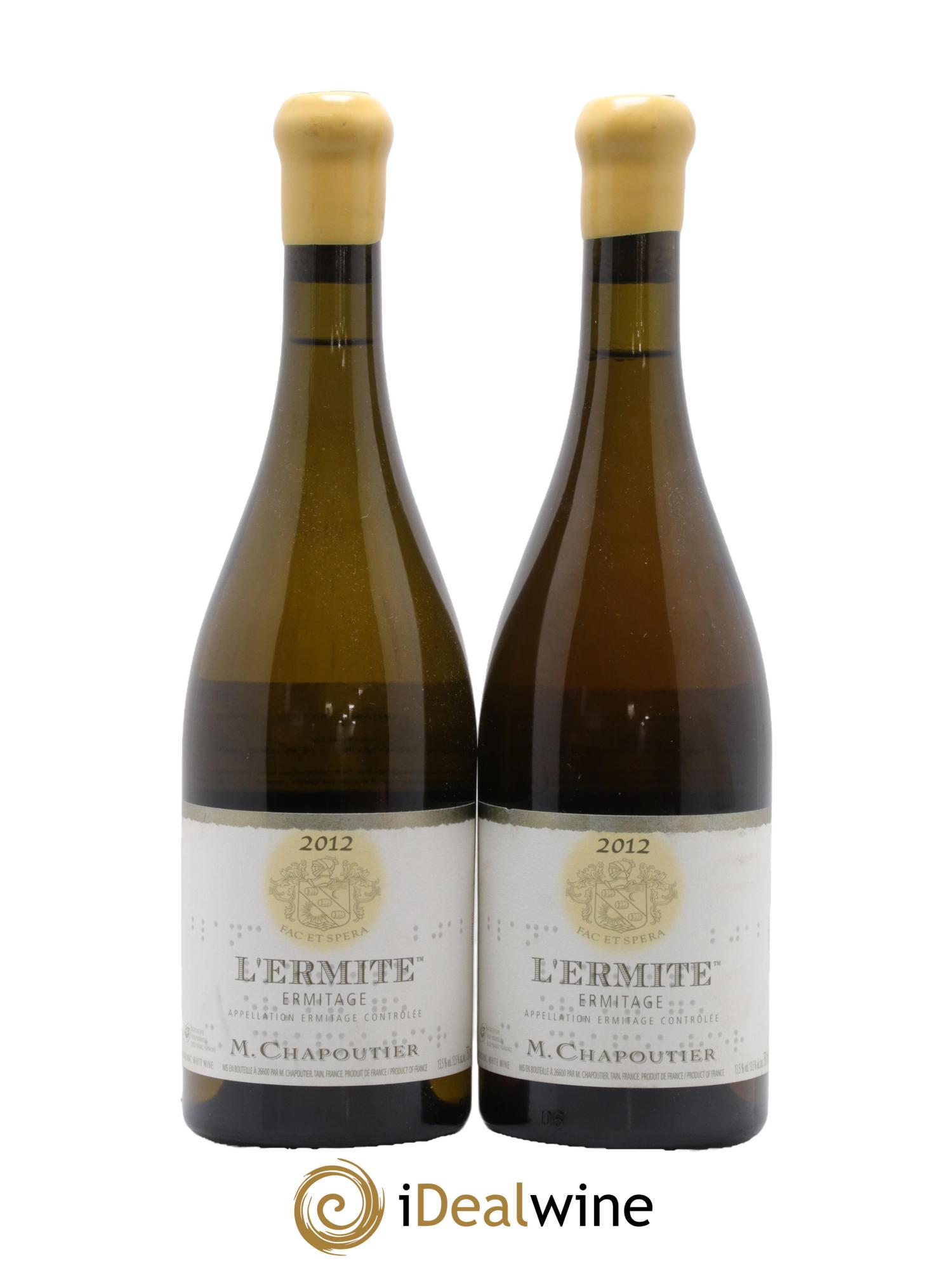 Hermitage Ermitage l'Ermite Chapoutier 2012 - Lot of 2 bottles - 0