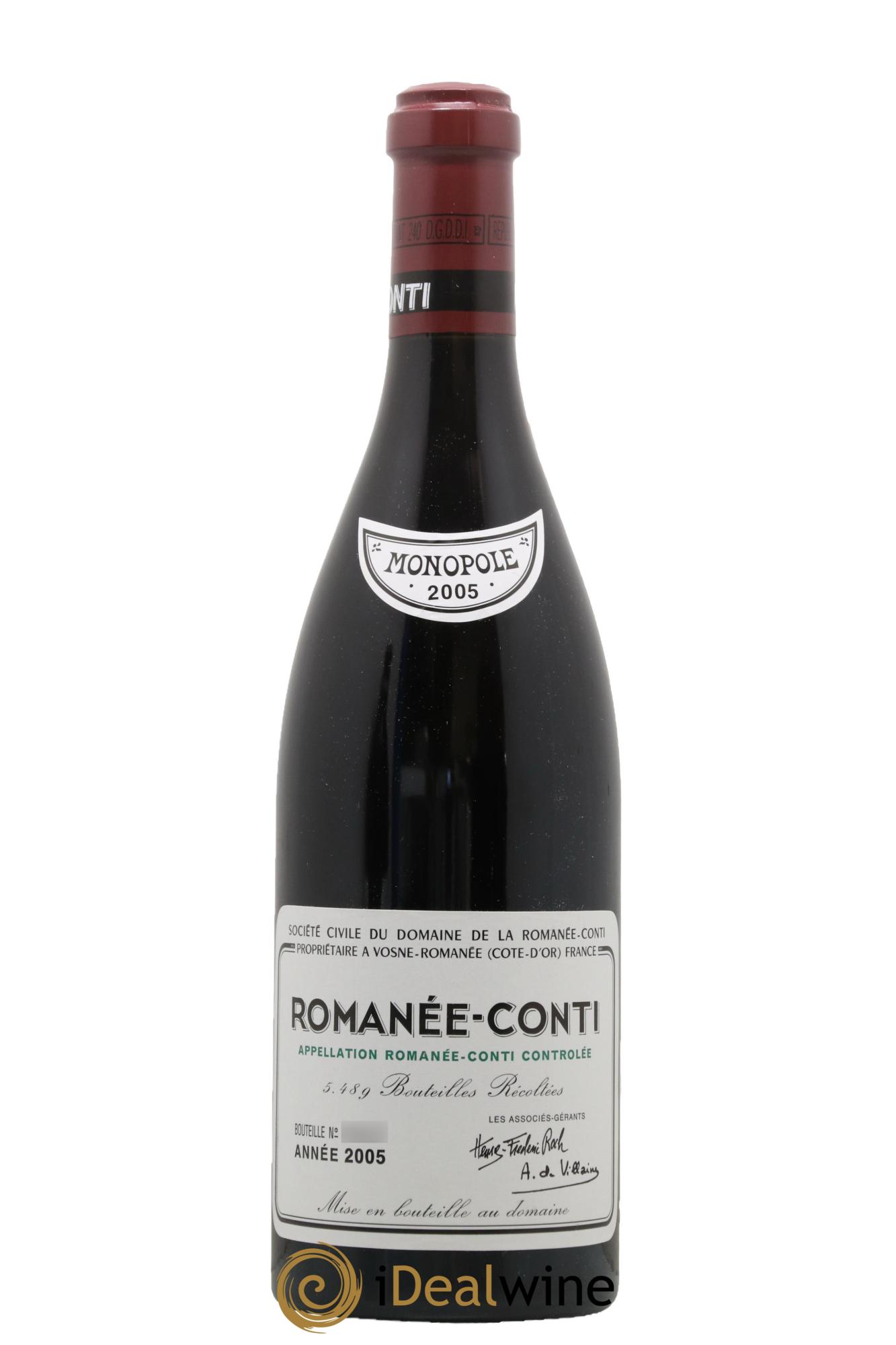 Romanée-Conti Grand Cru Domaine de la Romanée-Conti 2005 - Lot de 1 bouteille - 0