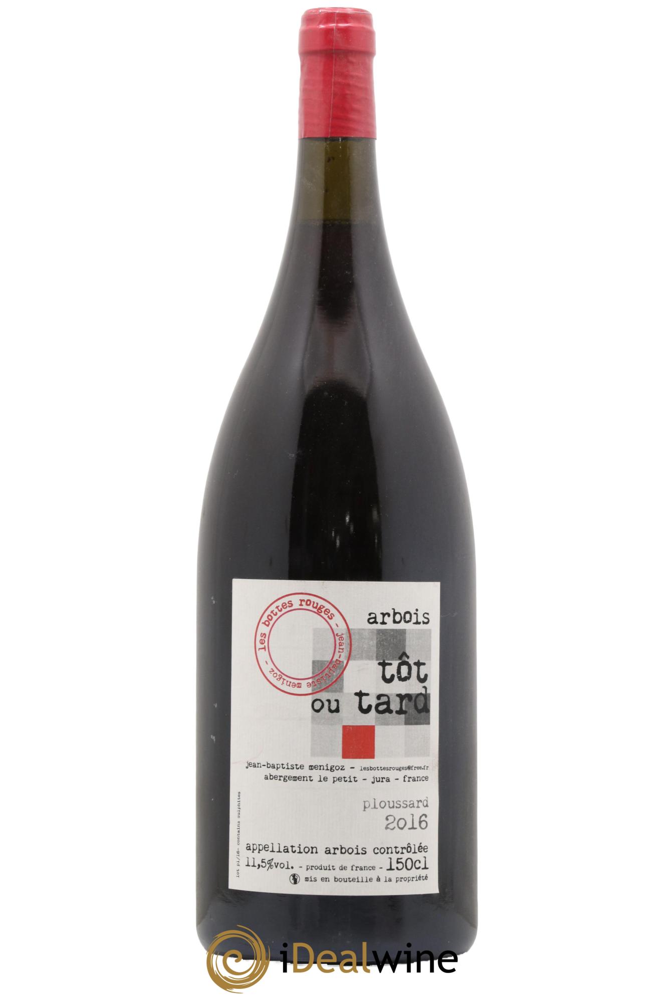 Arbois Tôt ou Tard Les Bottes Rouges 2016 - Posten von 1 Magnum - 0