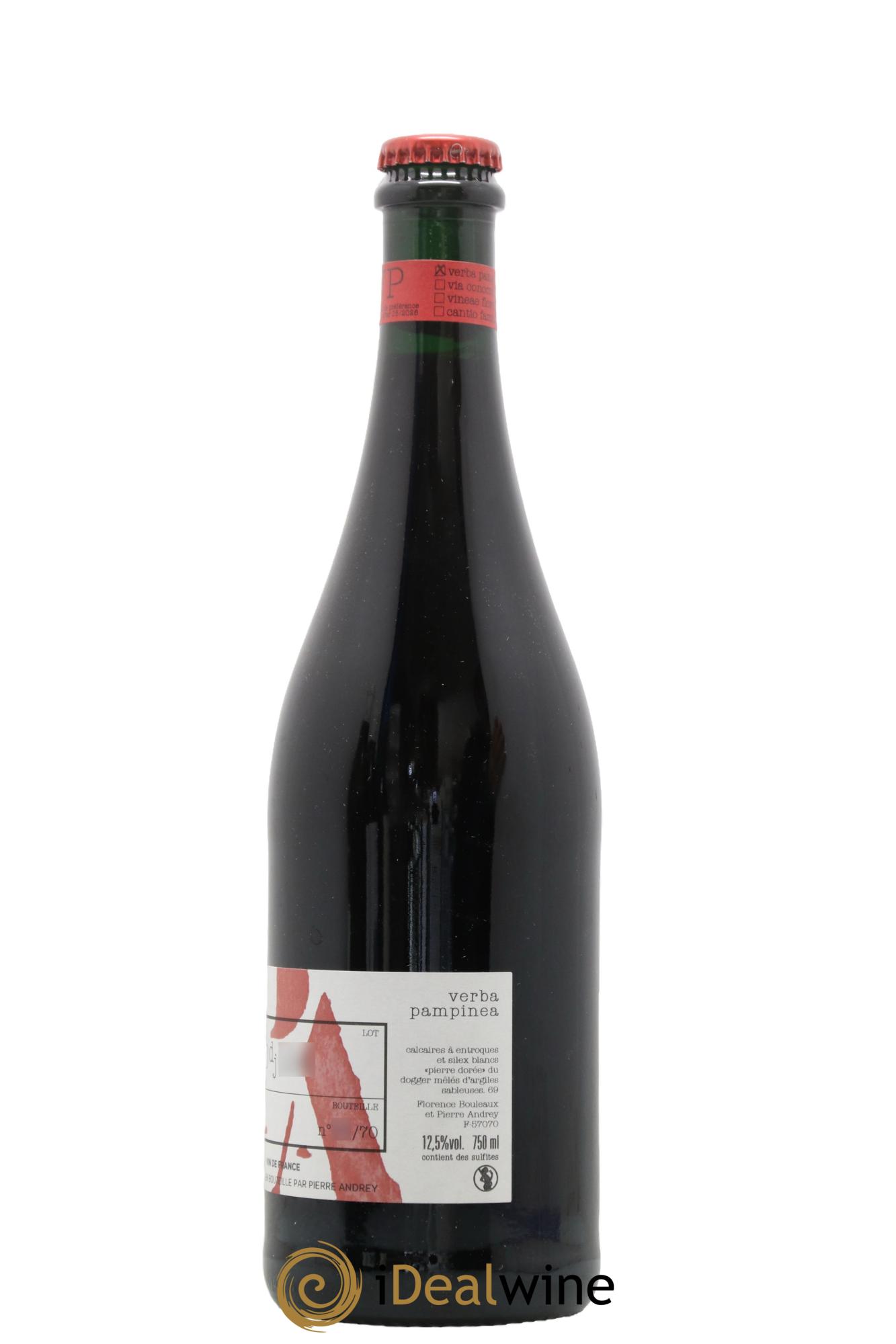 Vin de France Verba Pampinea Gamay Florence Bouleaux et Pierre Andrey 2020 - Posten von 1 Flasche - 1