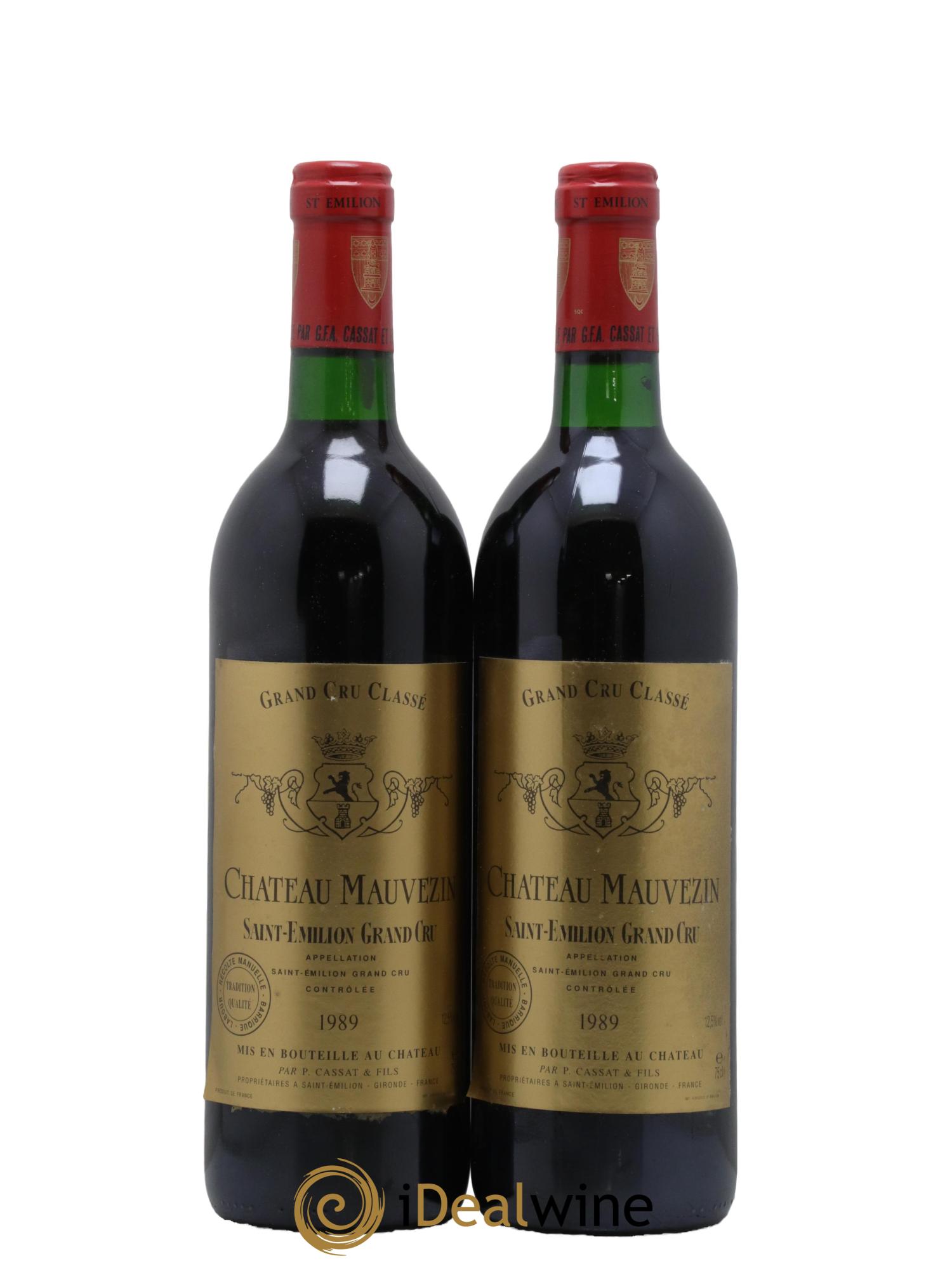 Château Mauvezin 1989 - Lot de 2 bouteilles - 0