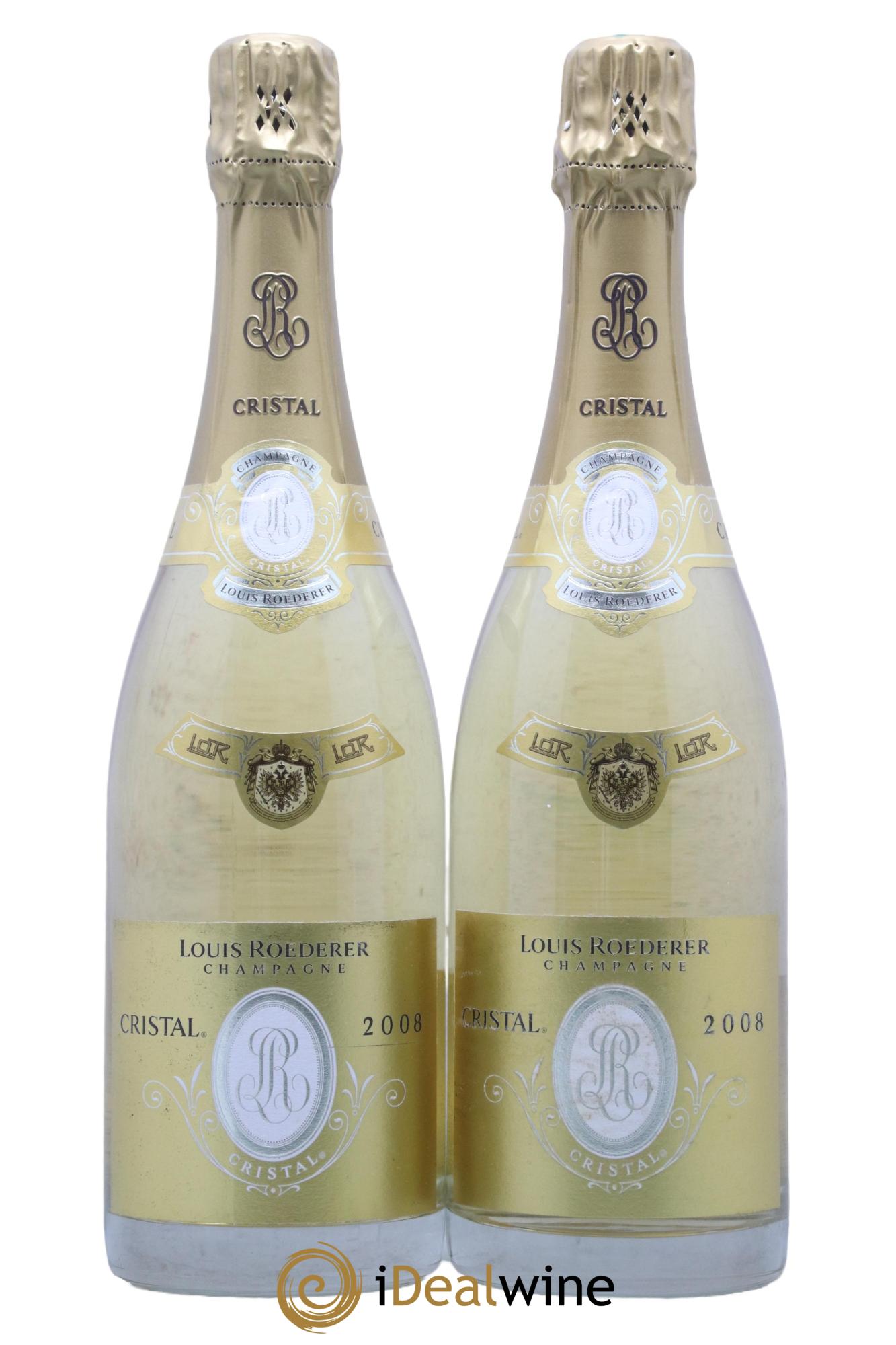 Cristal Louis Roederer 2008 - Lot of 2 bottles - 0