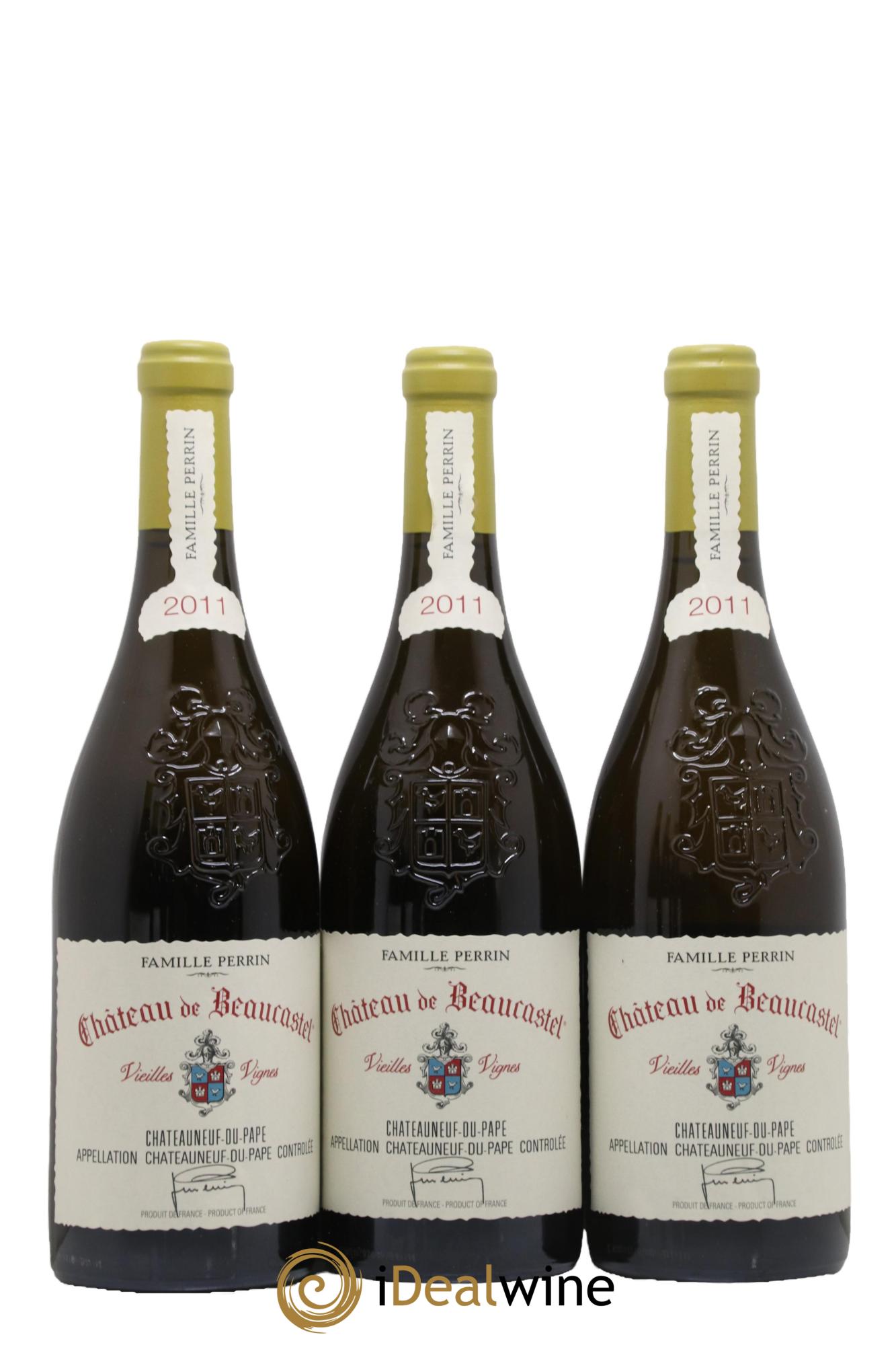 Châteauneuf-du-Pape Château de Château de Beaucastel Vieilles vignes Roussanne Famille Perrin 2011 - Lotto di 6 bottiglie - 1