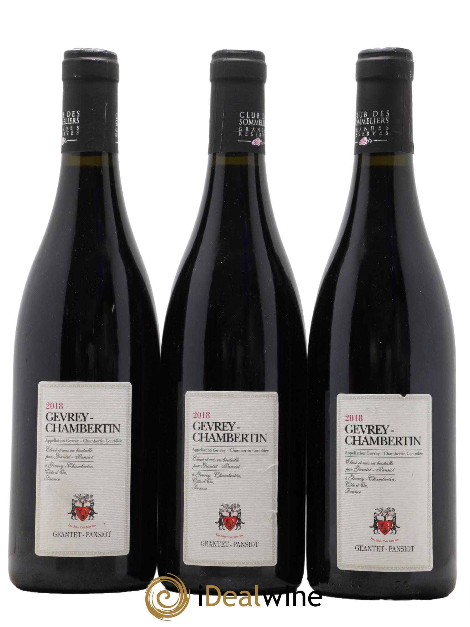 Gevrey-Chambertin Domaine Geantet-Pansiot Club des Sommeliers 2018 - Posten von 3 Flaschen - 0