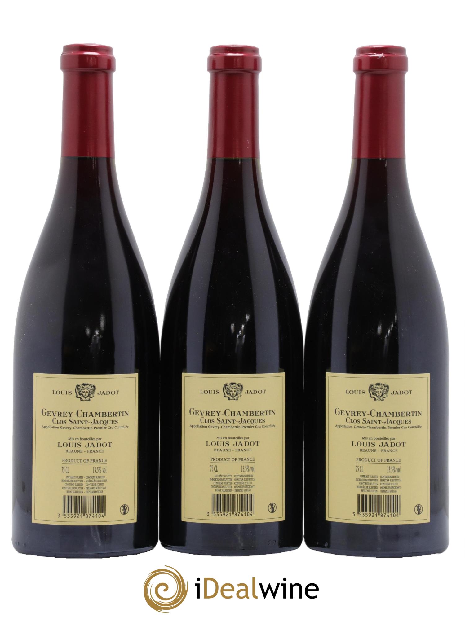 Gevrey-Chambertin 1er Cru Clos Saint Jacques Domaine Louis Jadot 2015 - Lotto di 3 bottiglie - 1