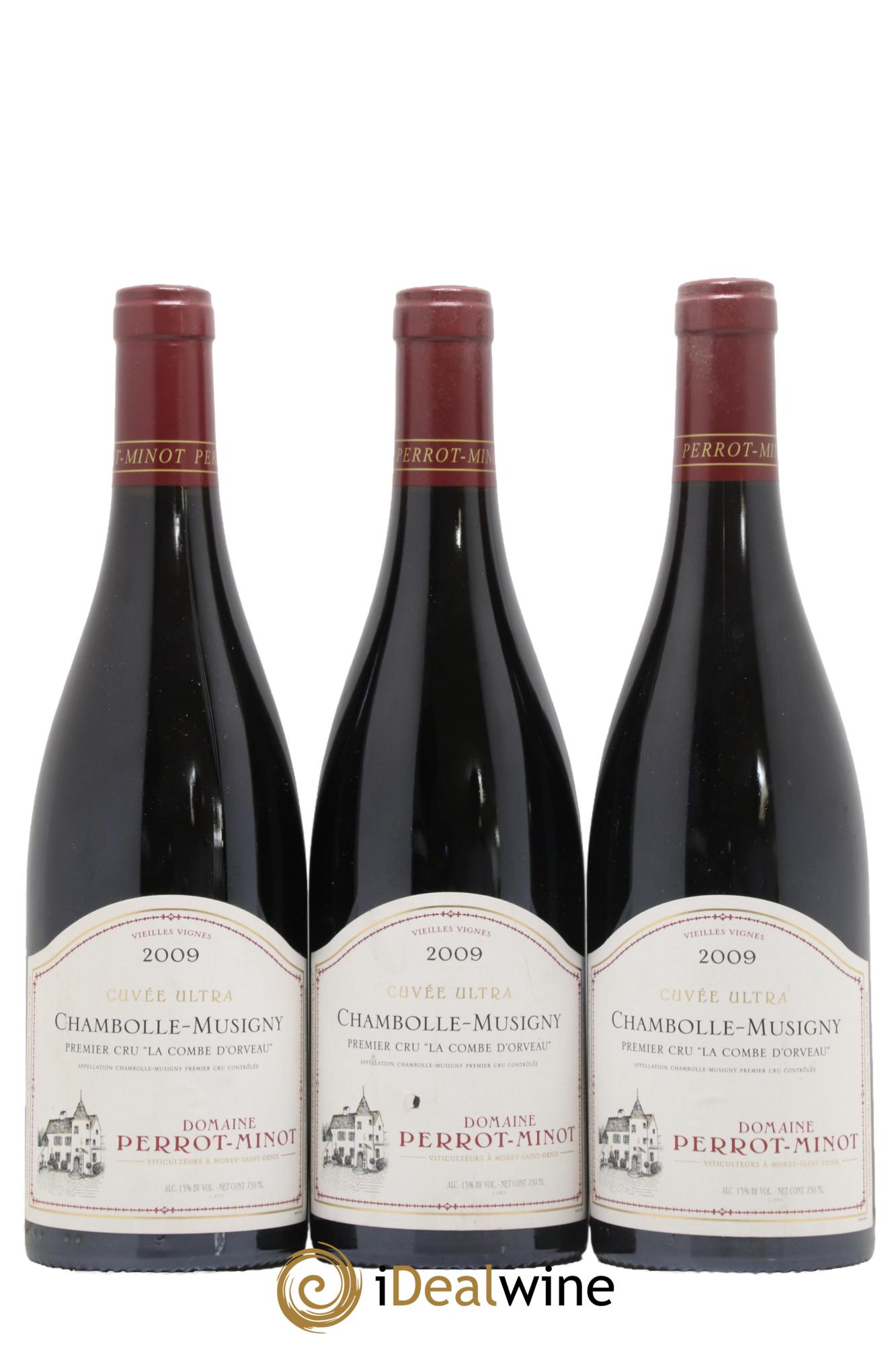 Chambolle-Musigny 1er Cru Combe d'Orveau Vielles Vignes Cuvée Ultra Perrot-Minot 2009 - Lot de 3 bouteilles - 0