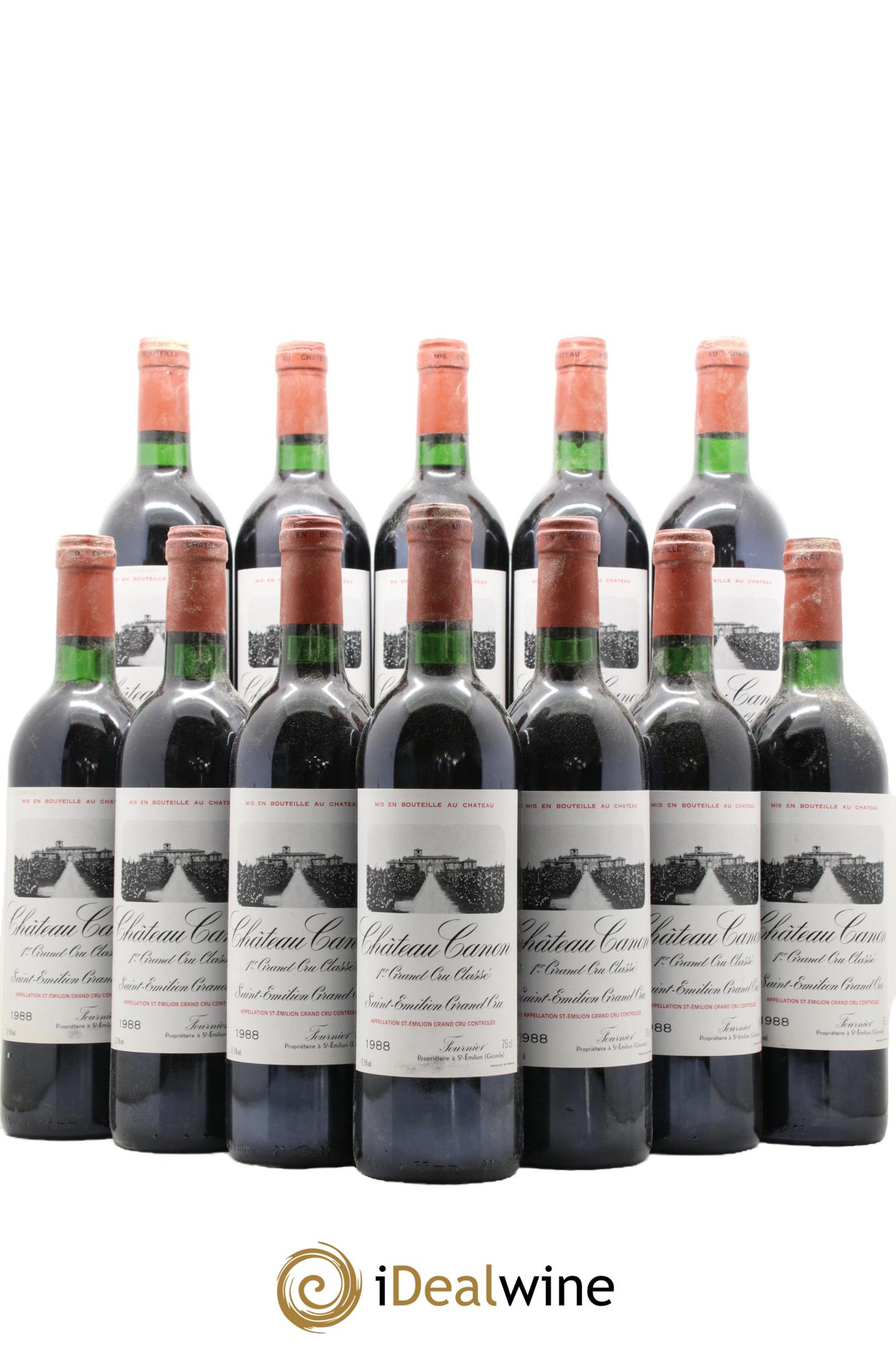 Château Canon 1er Grand Cru Classé B 1988 - Lotto di 12 bottiglie - 0