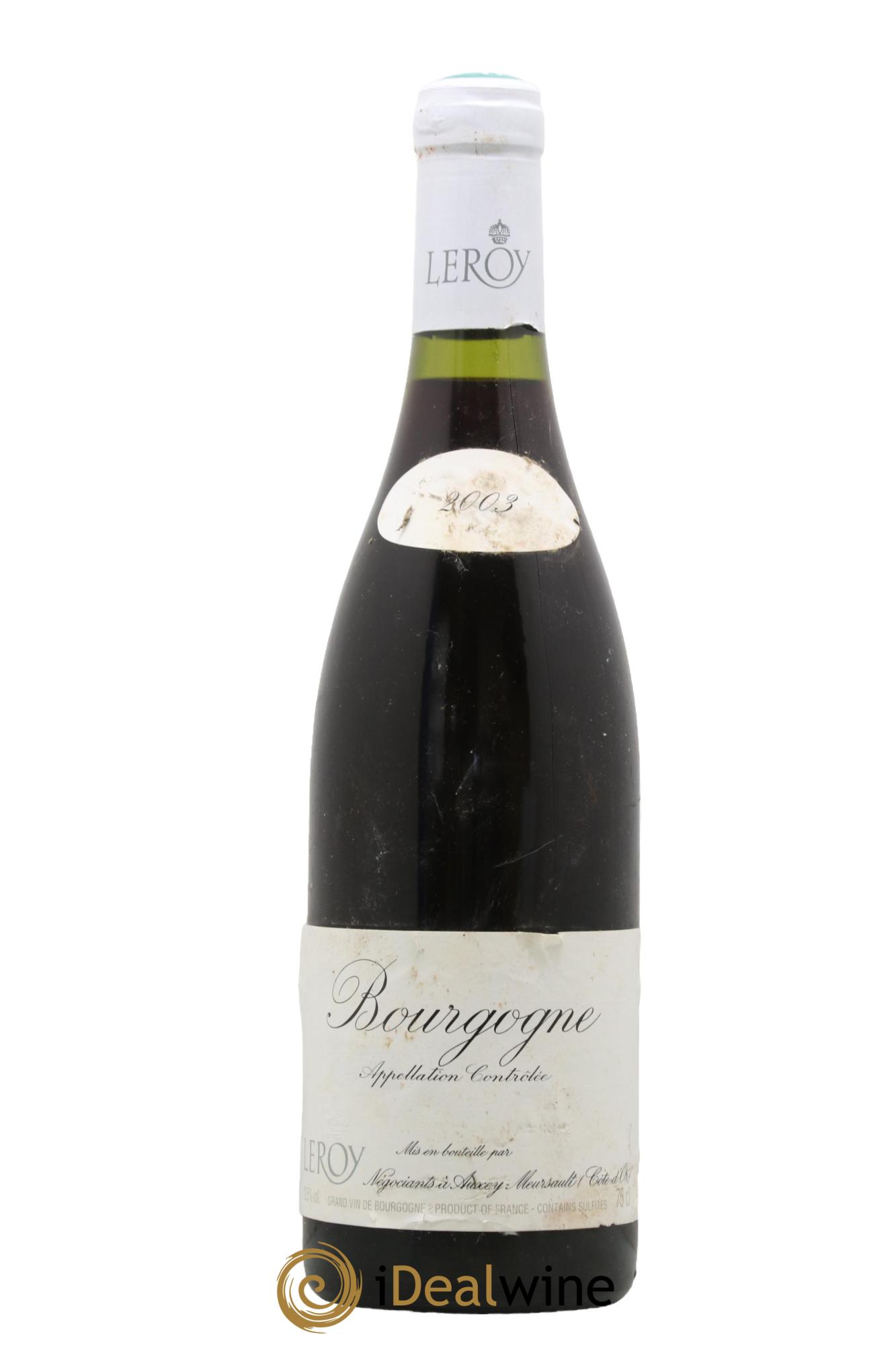 Bourgogne Leroy SA 2003 - Lot de 1 bouteille - 0