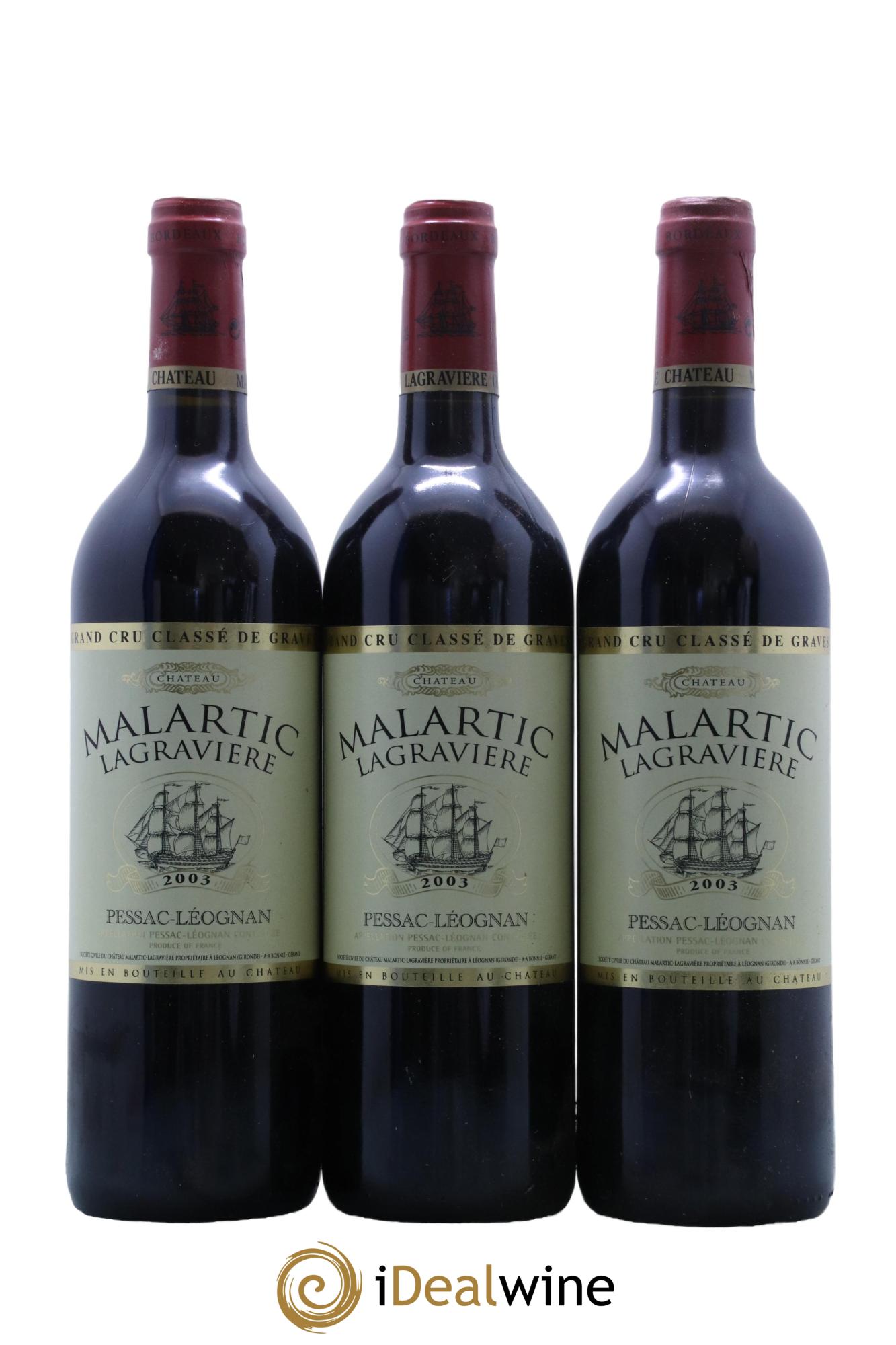 Château Malartic-Lagravière Cru Classé de Graves  2003 - Lot de 12 bouteilles - 4