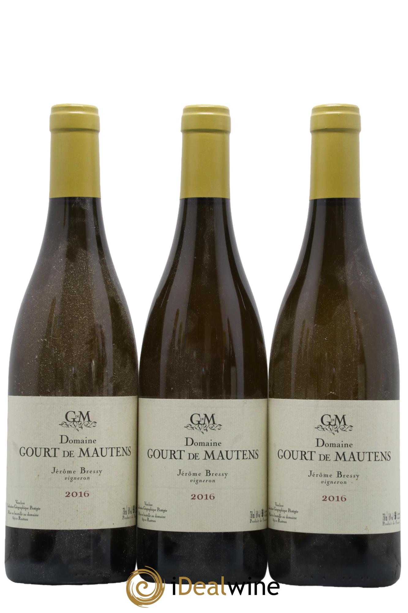 IGP Vaucluse (Vin de Pays de Vaucluse) Domaine Gourt de Mautens - Jérôme Bressy 2016 - Lot de 3 bouteilles - 0