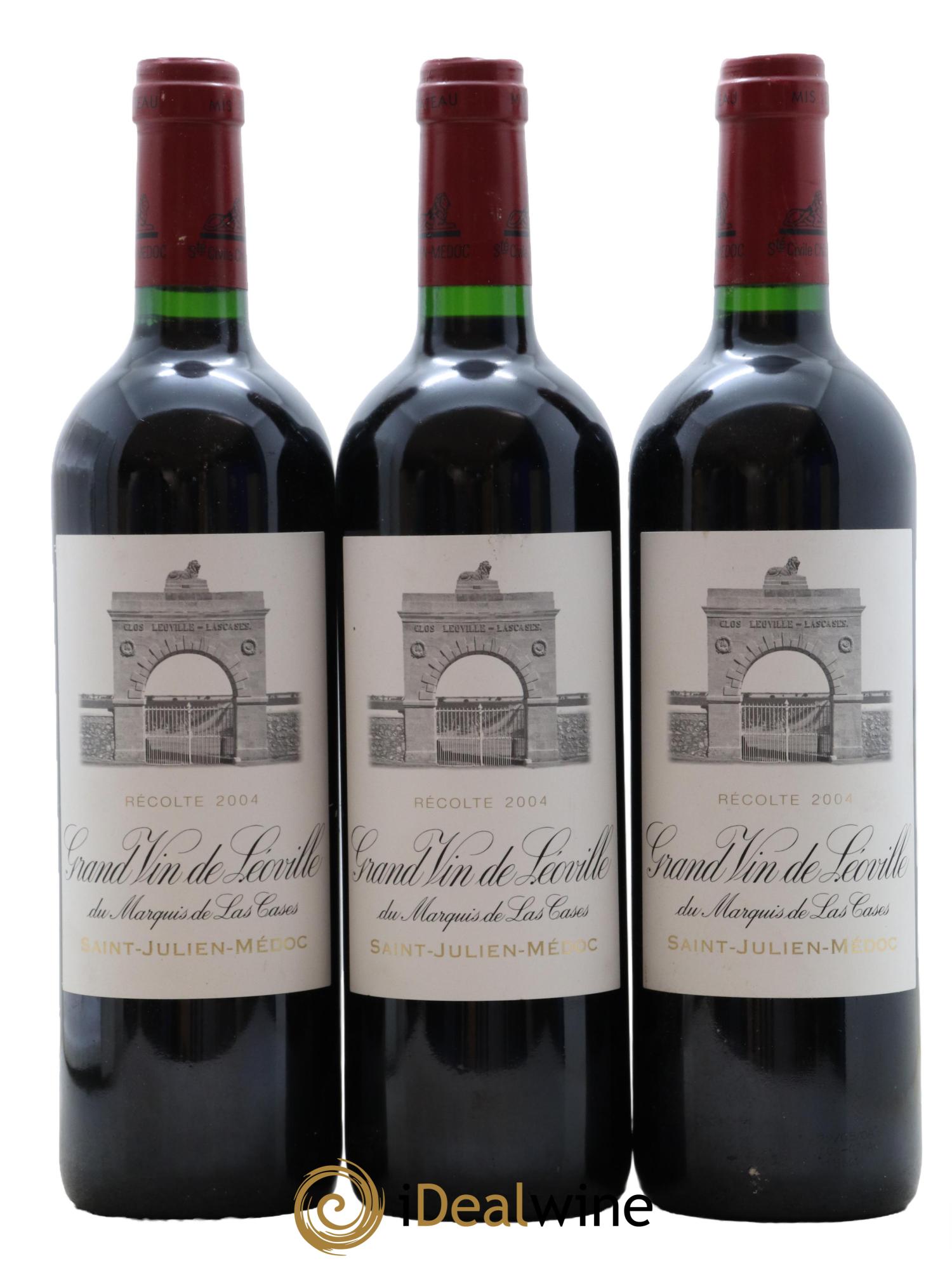 Château Léoville Las Cases 2ème Grand Cru Classé 2004 - Posten von 3 Flaschen - 0