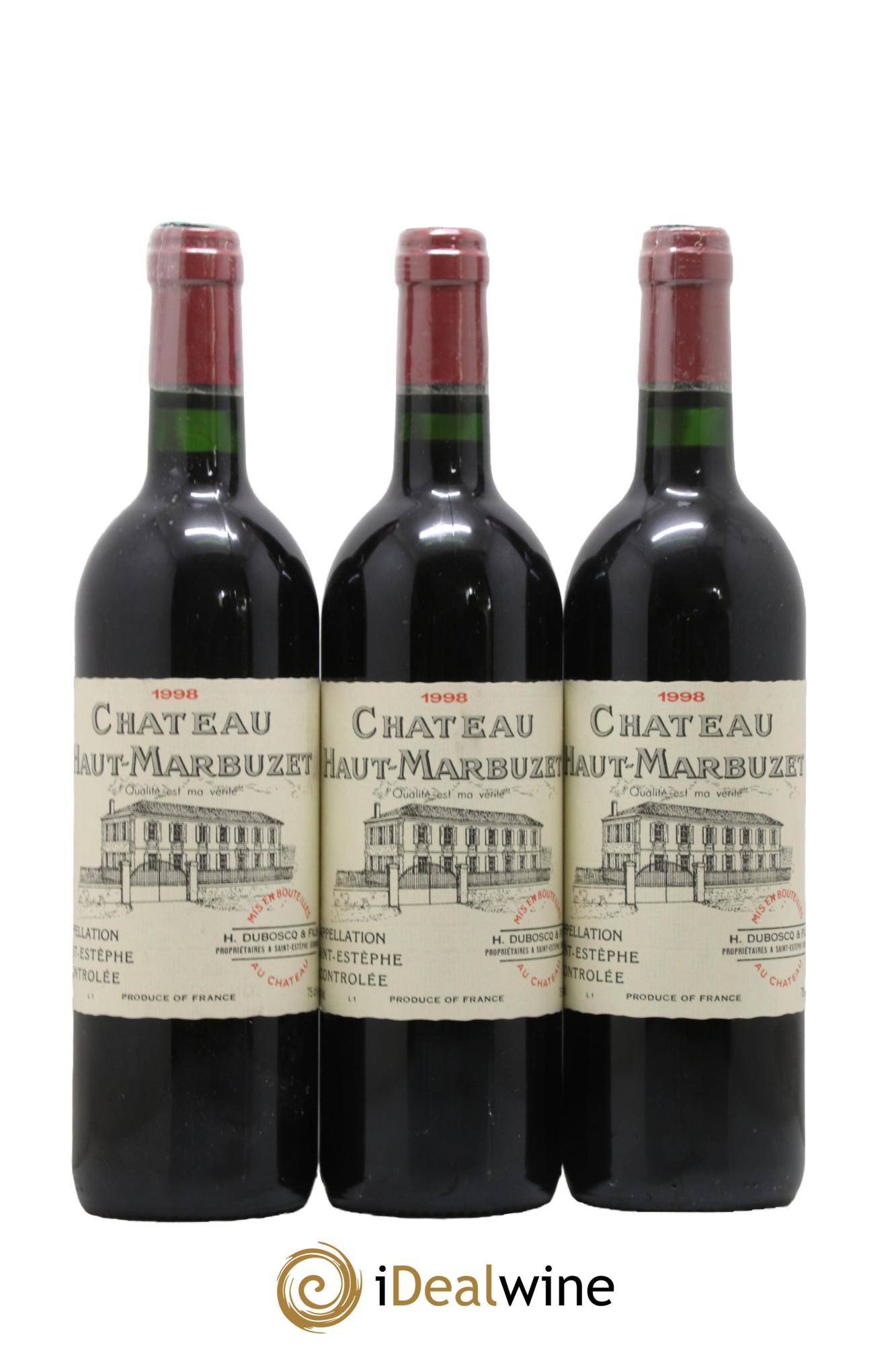 Château Haut Marbuzet 1998 - Lot of 12 bottles - 3