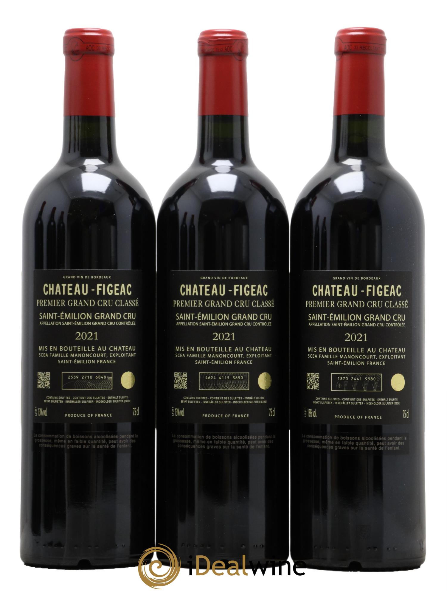 Château Figeac 1er Grand Cru Classé A 2021 - Lot de 6 bouteilles - 2