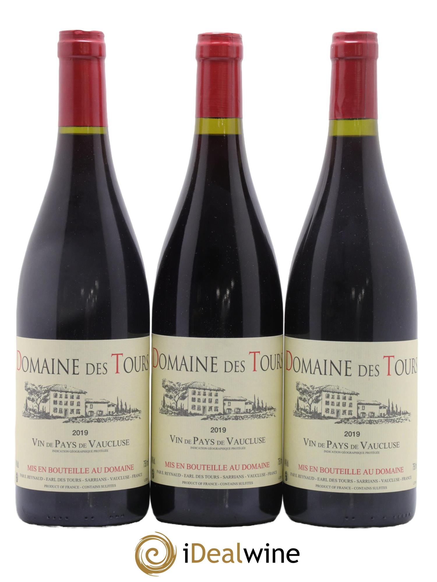 IGP Vaucluse (Vin de Pays de Vaucluse) Domaine des Tours Emmanuel Reynaud 2019 - Lotto di 3 bottiglie - 0