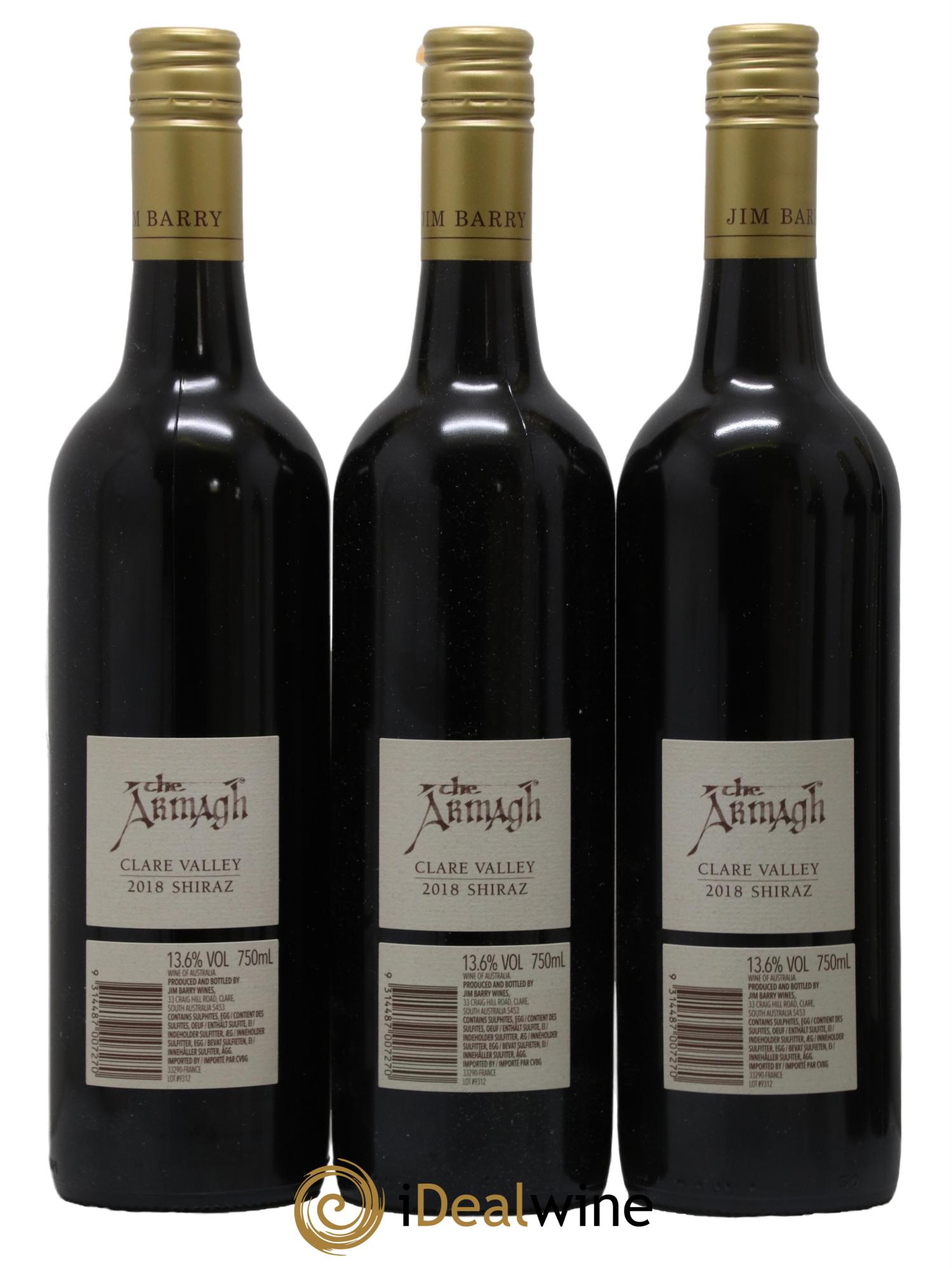 Clare Valley The Armagh Shiraz Jim Barry 2018 - Lot of 6 bottles - 2