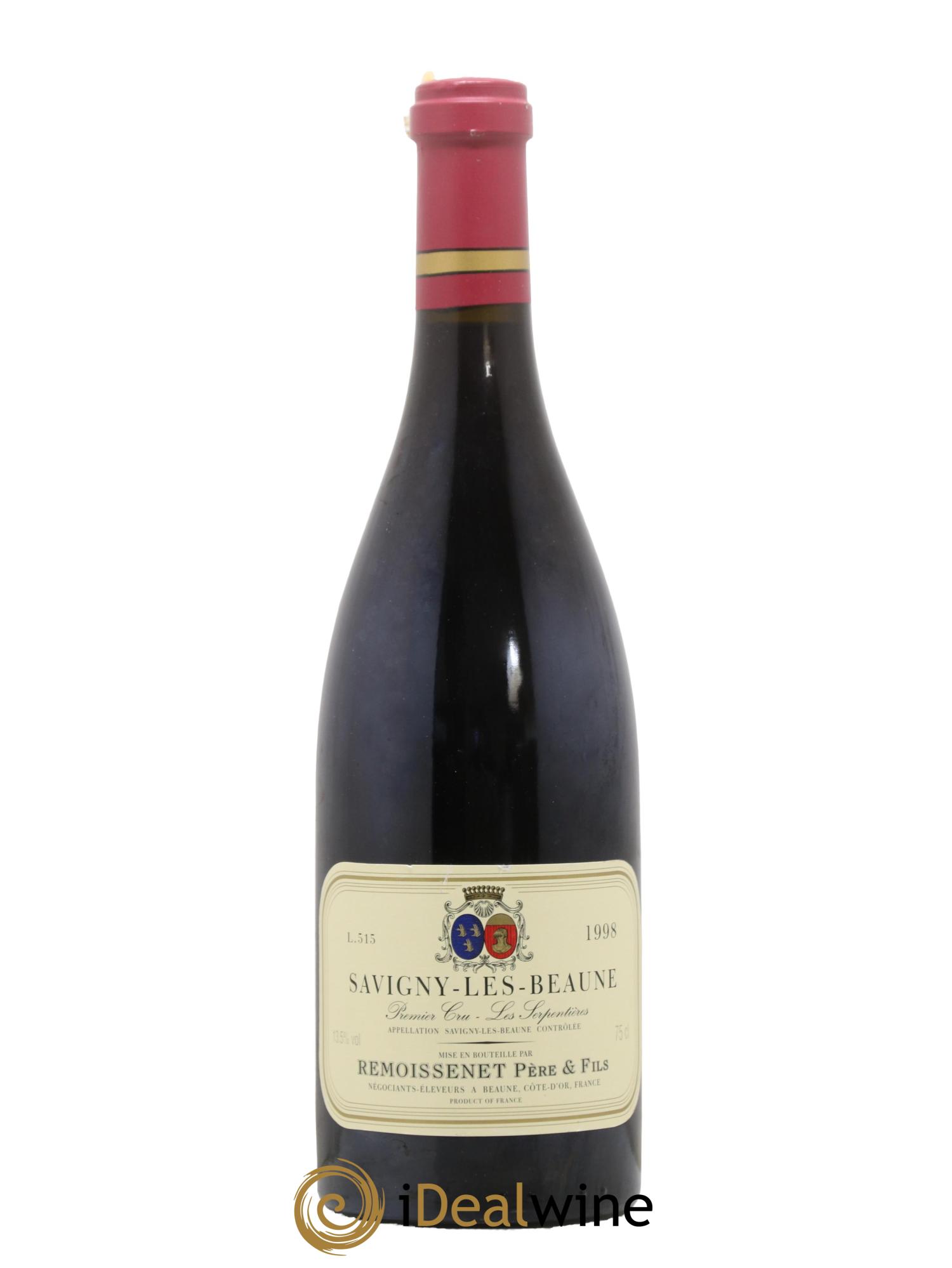 Savigny-lès-Beaune 1er Cru Serpentieres Remoissenet Pere Et Fils 1998 - Posten von 1 Flasche - 0