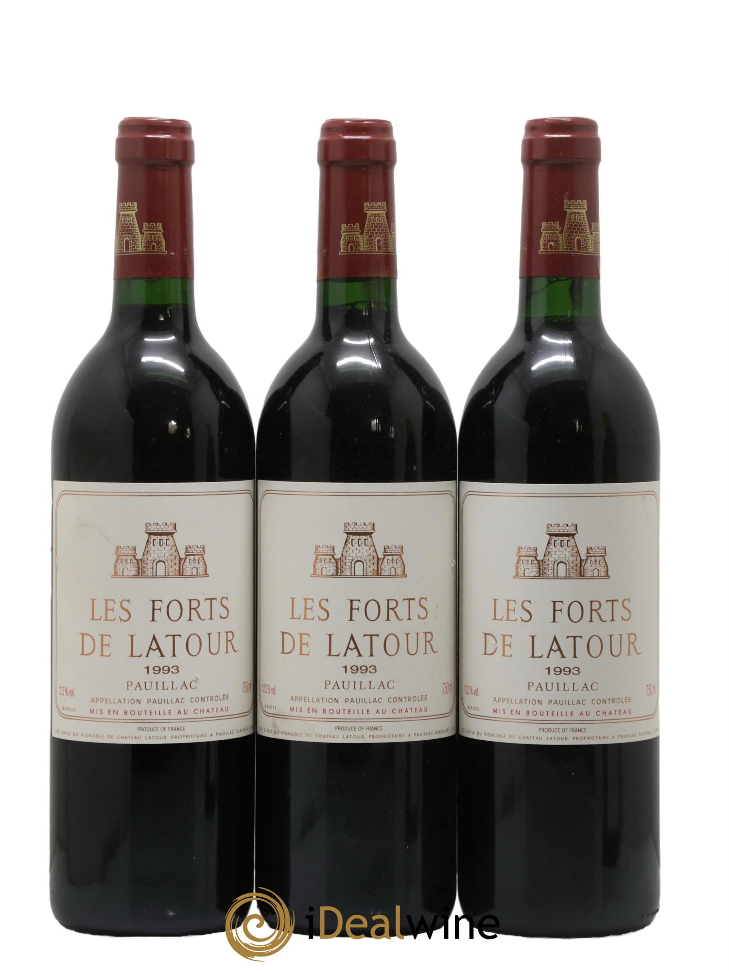 Les Forts de Latour Second Vin 1993 - Lot of 3 bottles - 0