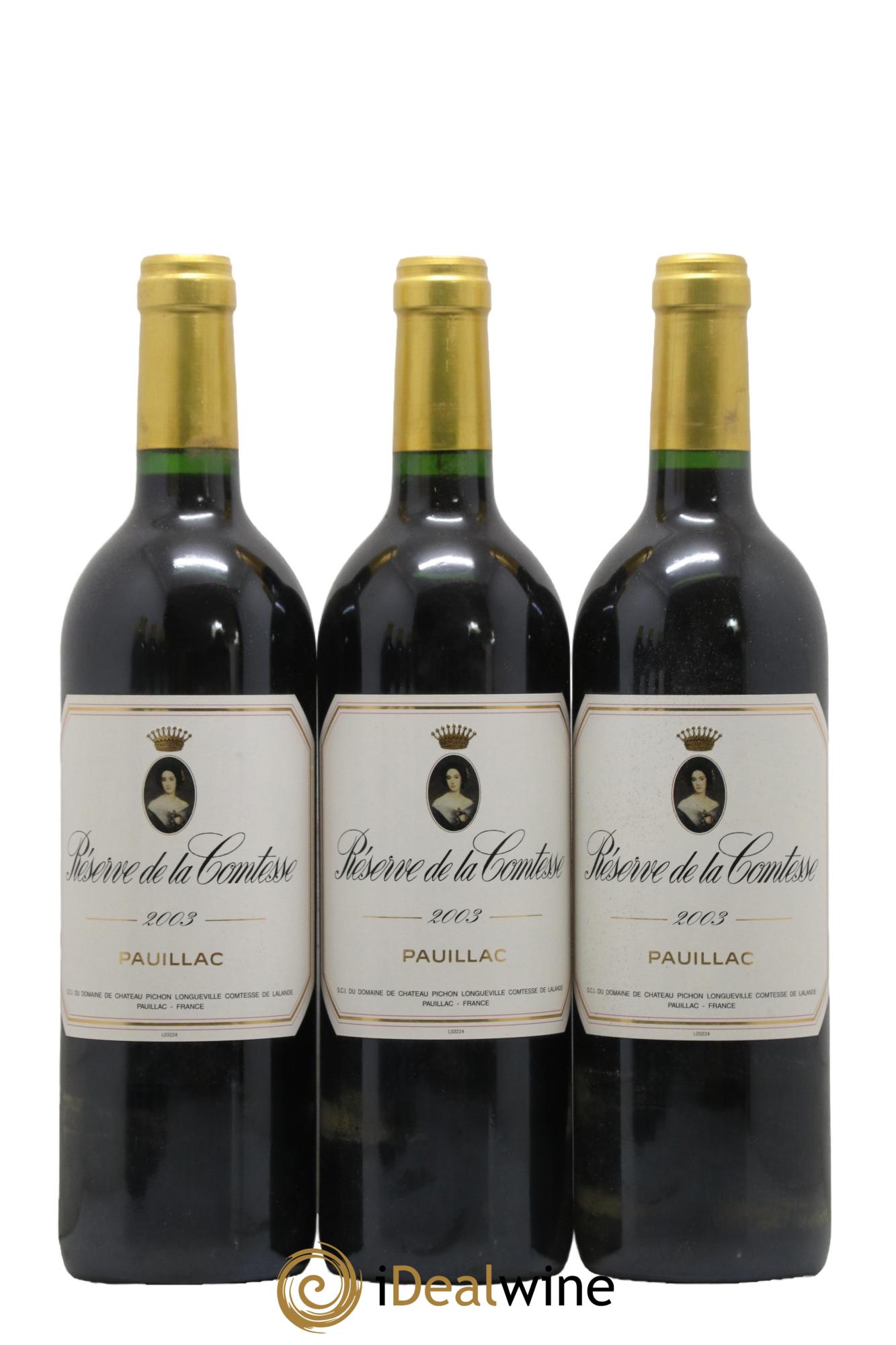 Réserve de la Comtesse Second Vin 2003 - Lot de 6 bouteilles - 1