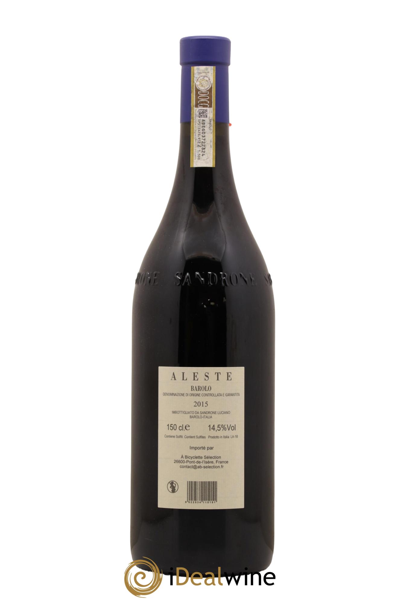 Barolo DOCG Aleste (anciennement Cannubi Boschis) Luciano Sandrone  2015 - Lot of 1 magnum - 1