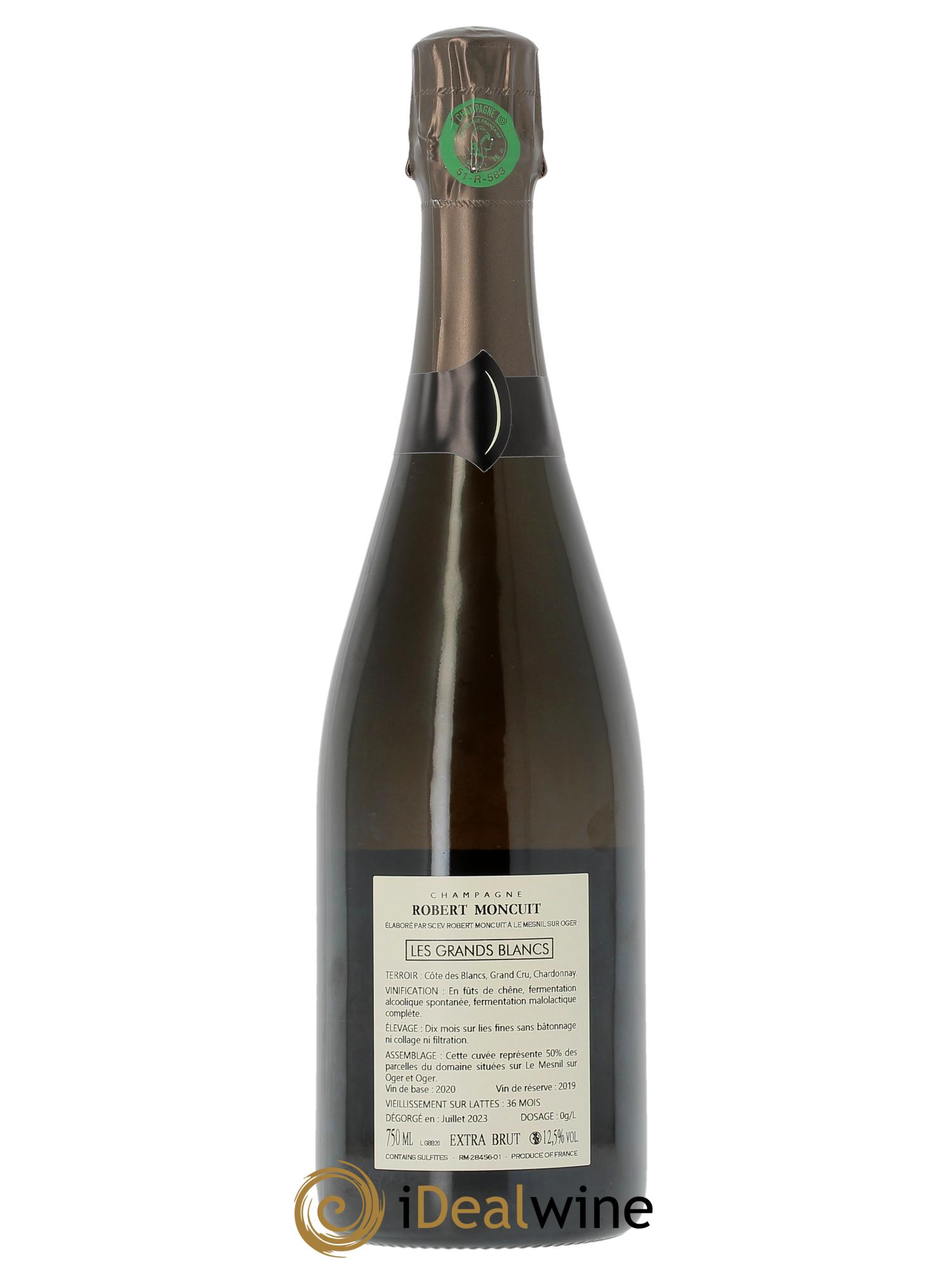 Les Grands Blancs Grand Cru Extra Brut Robert Moncuit  - Lotto di 1 bottiglia - 1