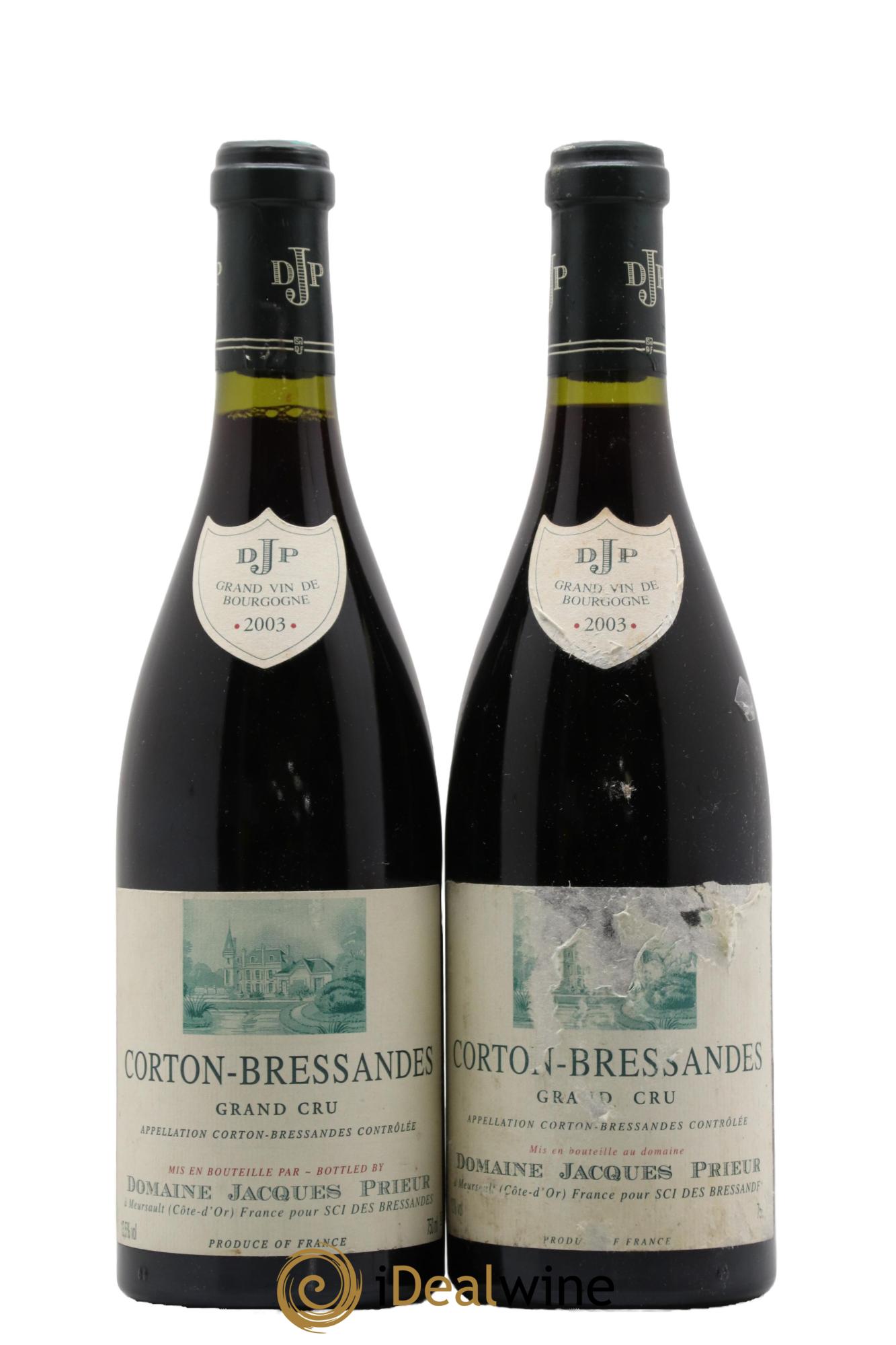 Corton-Bressandes Grand Cru Jacques Prieur (Domaine)  2003 - Lot de 2 bouteilles - 0