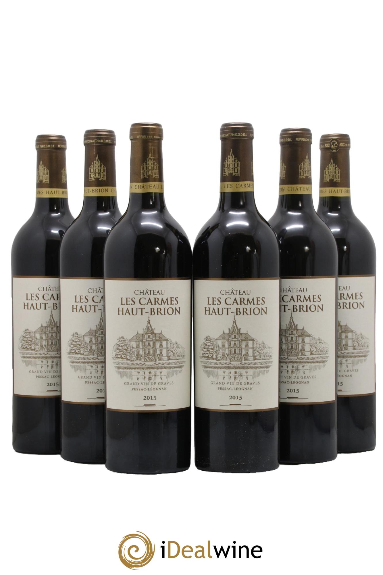 Château Les Carmes Haut-Brion 2015 - Lot of 6 bottles - 0