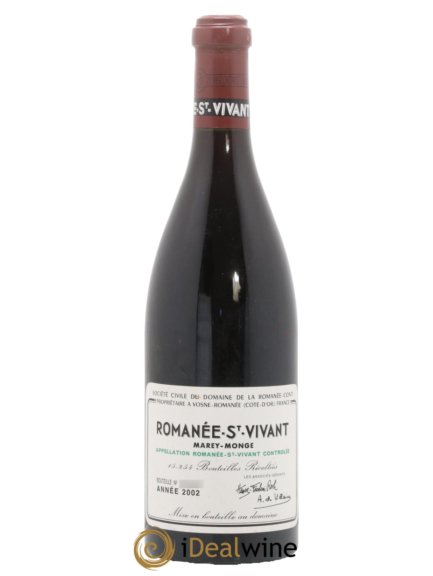 Romanée-Saint-Vivant Grand Cru Domaine de la Romanée-Conti 2002 - Lot de 1 bouteille - 0