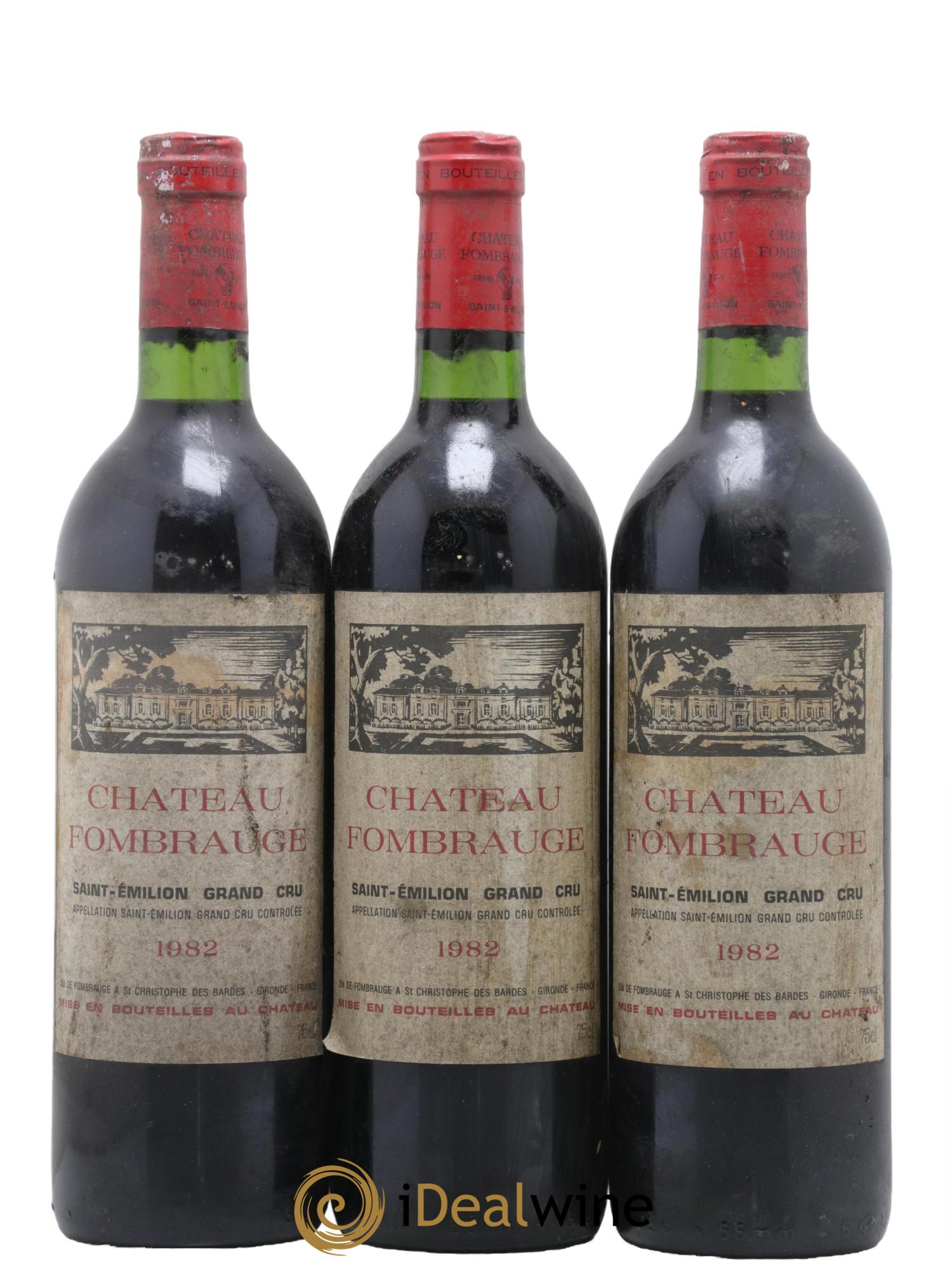 Château Fombrauge Grand Cru Classé 1982 - Lot de 3 bouteilles - 0