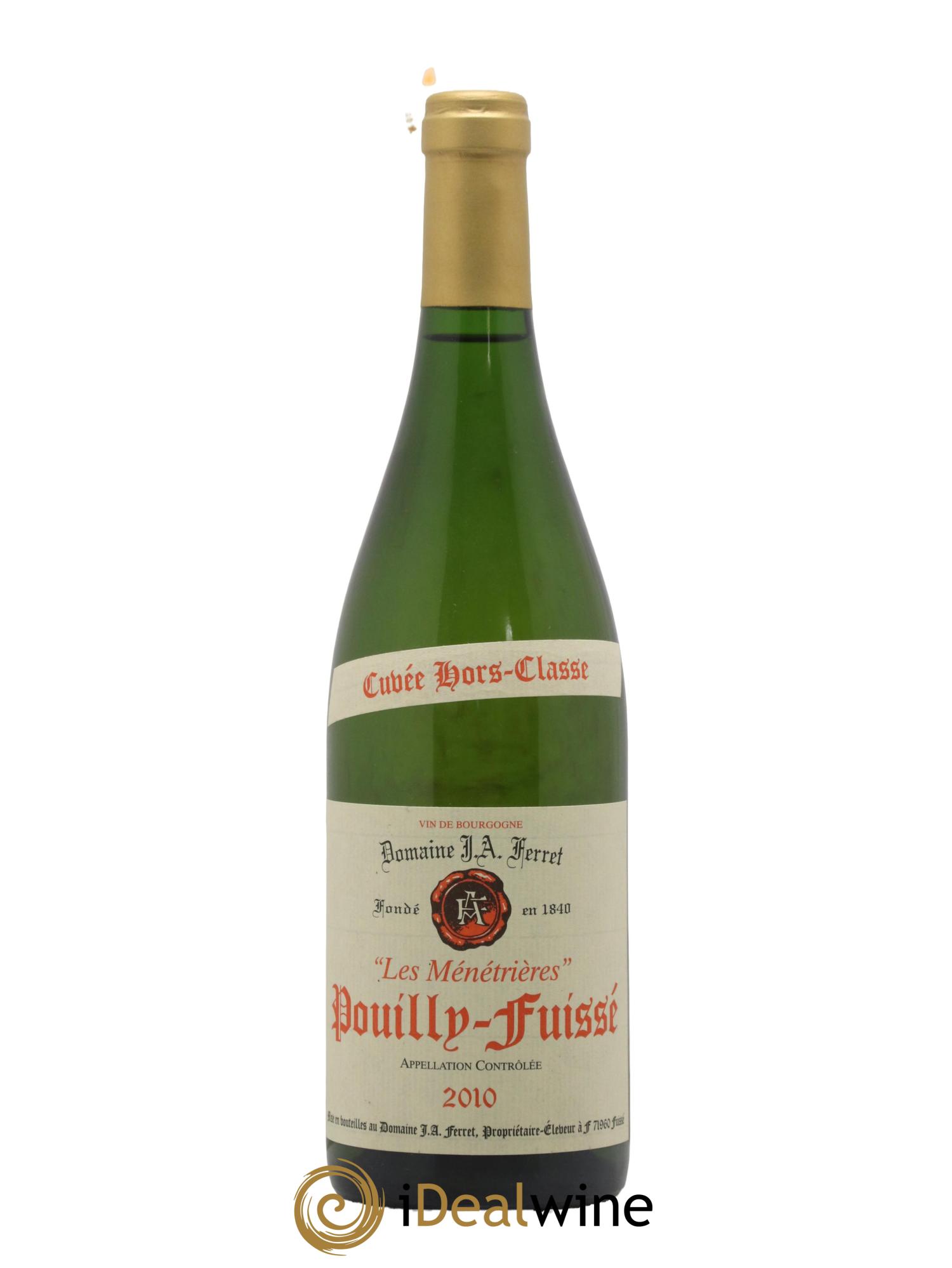 Pouilly-Fuissé 1er Cru Hors Classe Les Ménétrières J.A. Ferret (Domaine) 2010 - Posten von 1 Flasche - 0