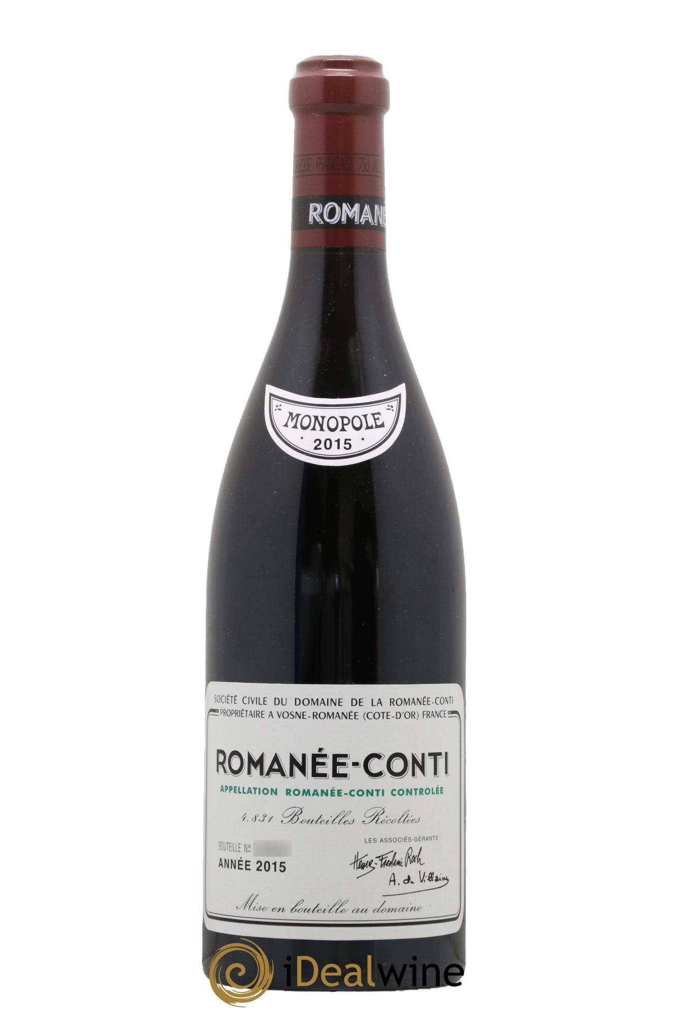 Romanée-Conti Grand Cru Domaine de la Romanée-Conti 2015 - Lot de 1 bouteille - 0