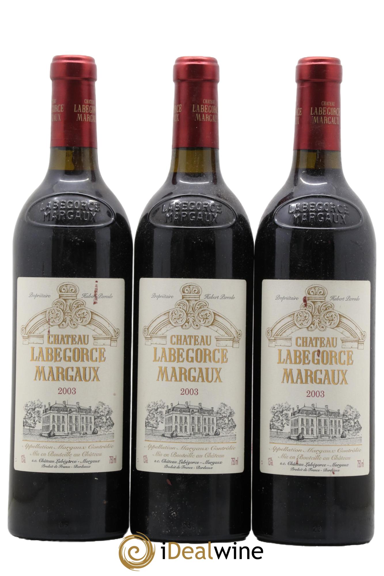 Château Labegorce Cru Bourgeois 2003 - Lotto di 3 bottiglie - 0